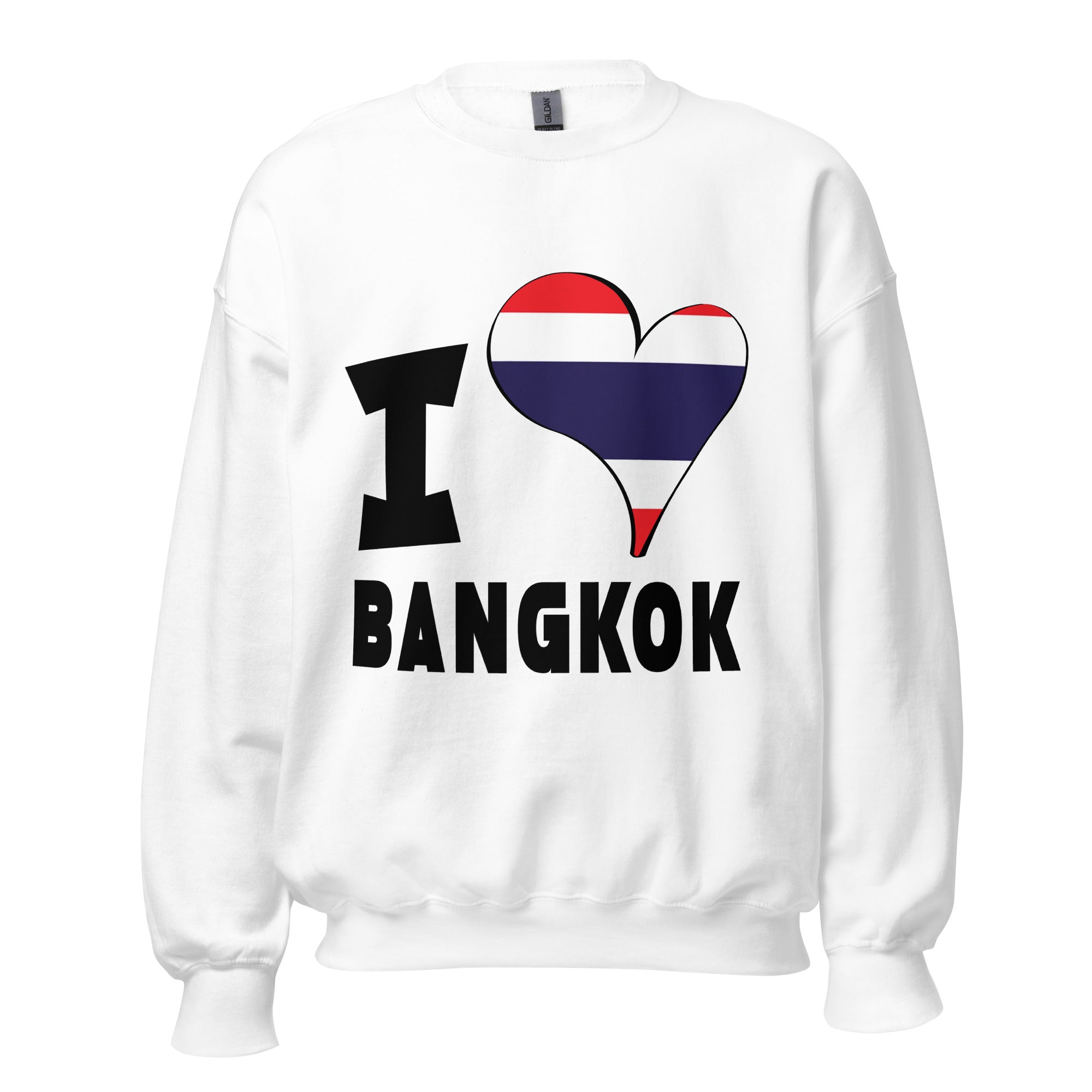 Unisex Sweatshirt - I Love Bangkok Flag