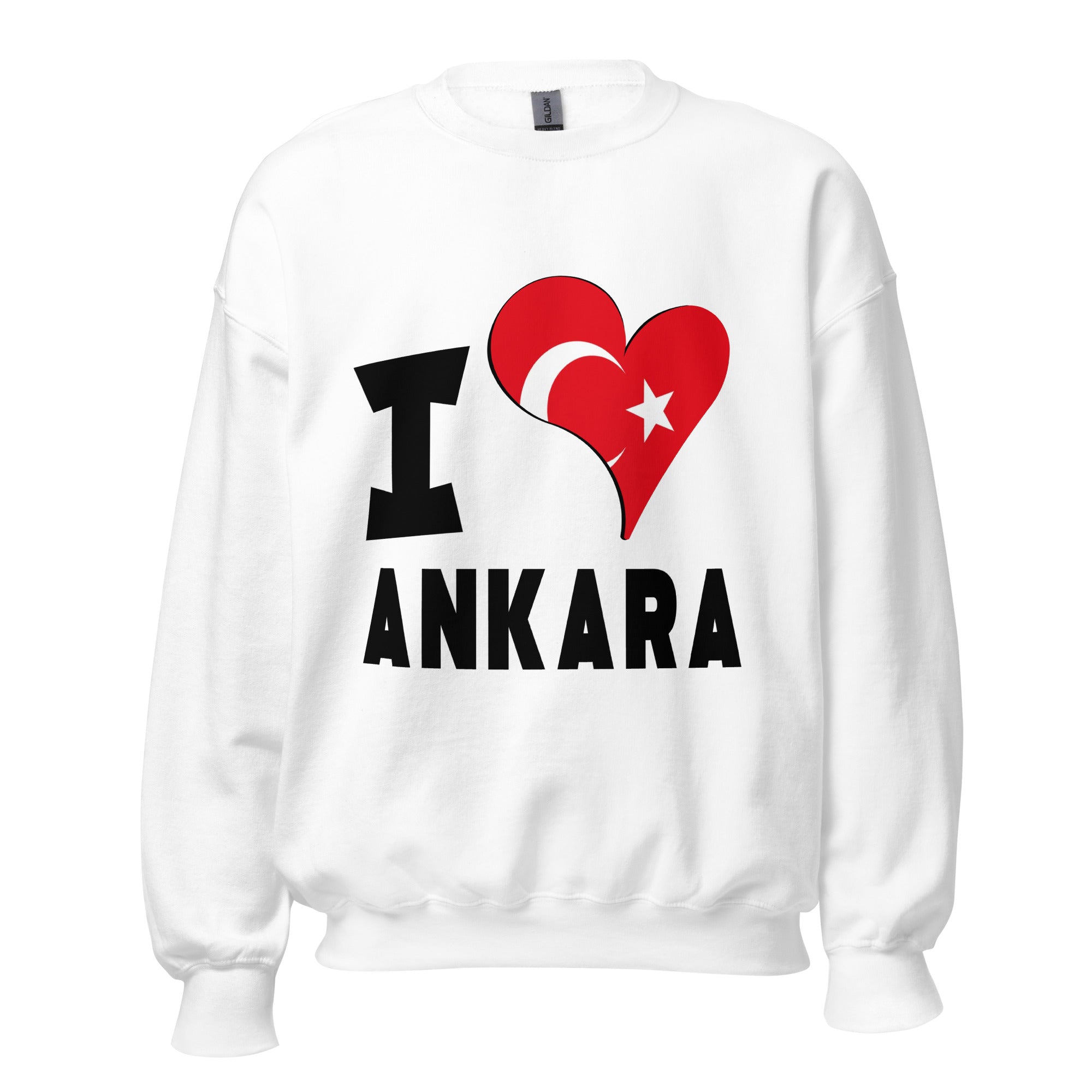 Unisex Sweatshirt - I Love Ankara Flag