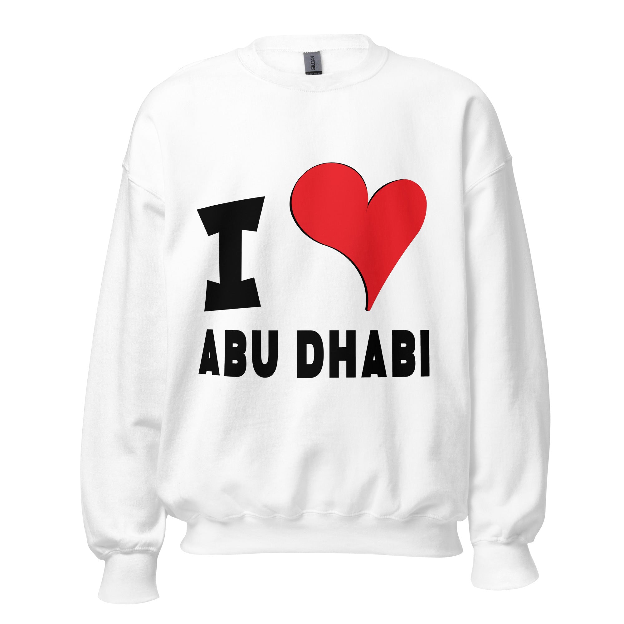 Unisex Sweatshirt - I Love Abu Dhabi Red