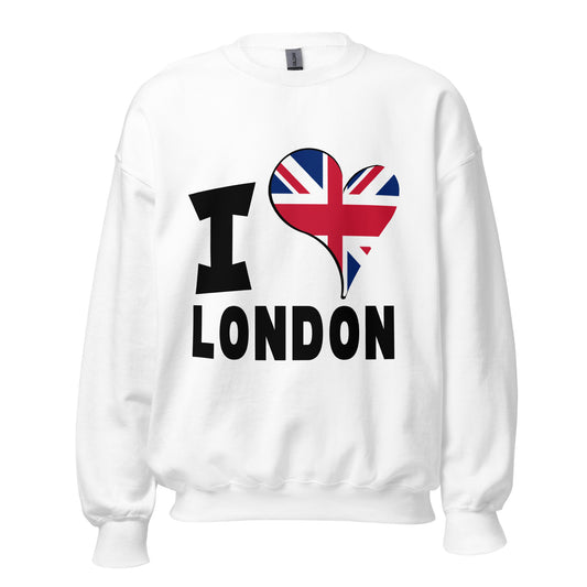 Unisex Sweatshirt - I Love London Flag