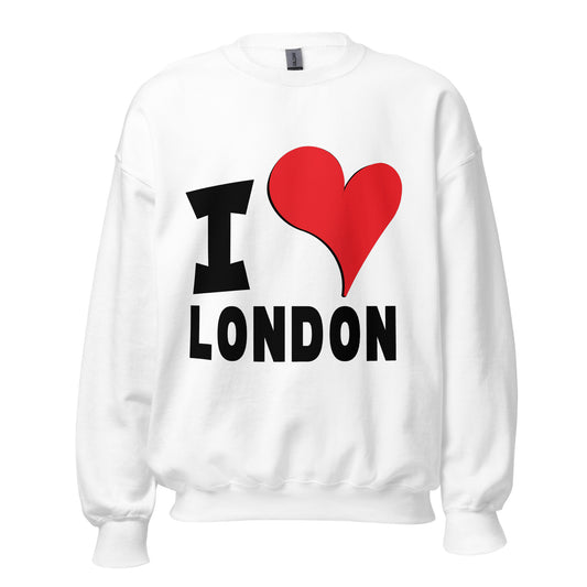 Unisex Sweatshirt - I Love London Red
