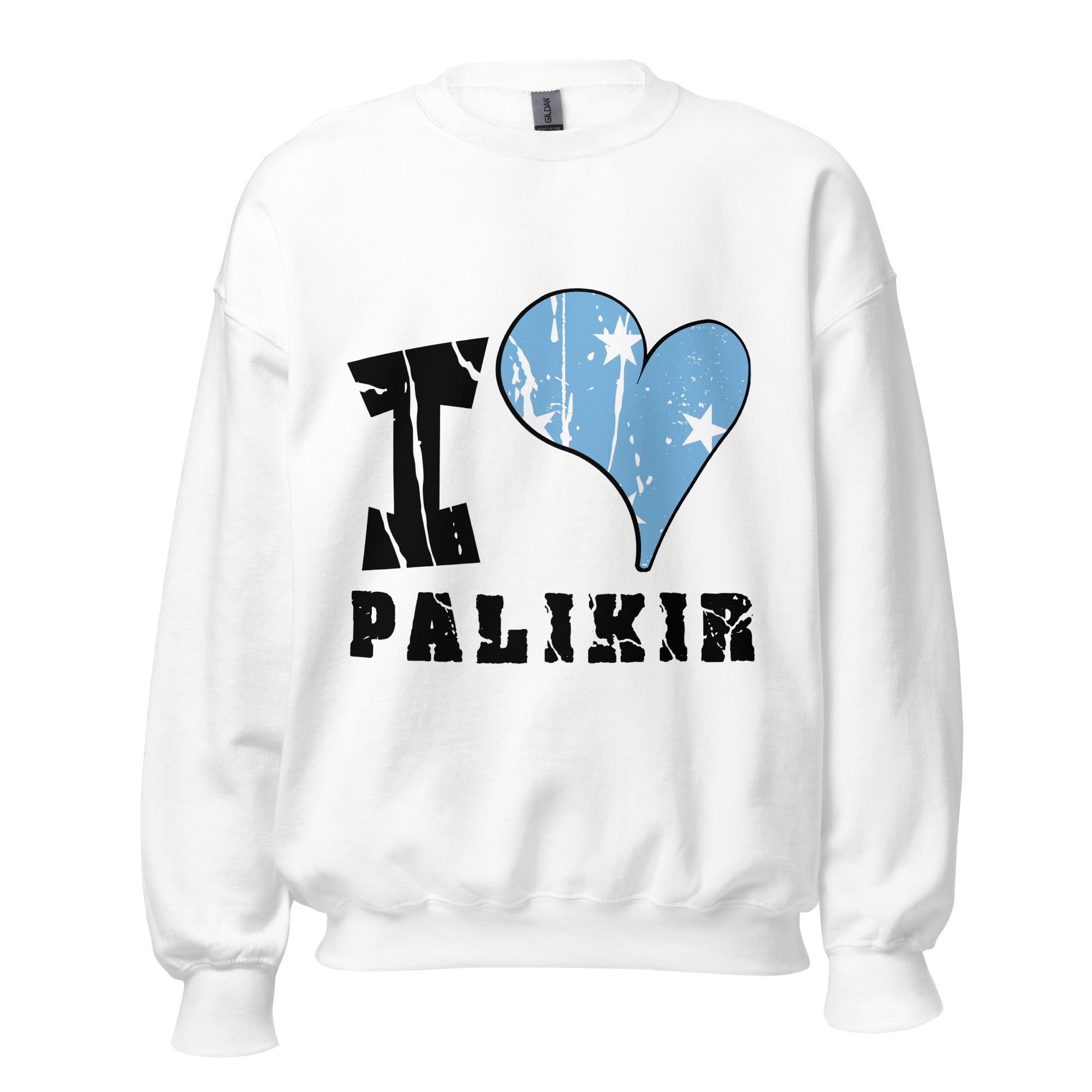 Unisex Sweatshirt - I Love Palikir with scratchy flag