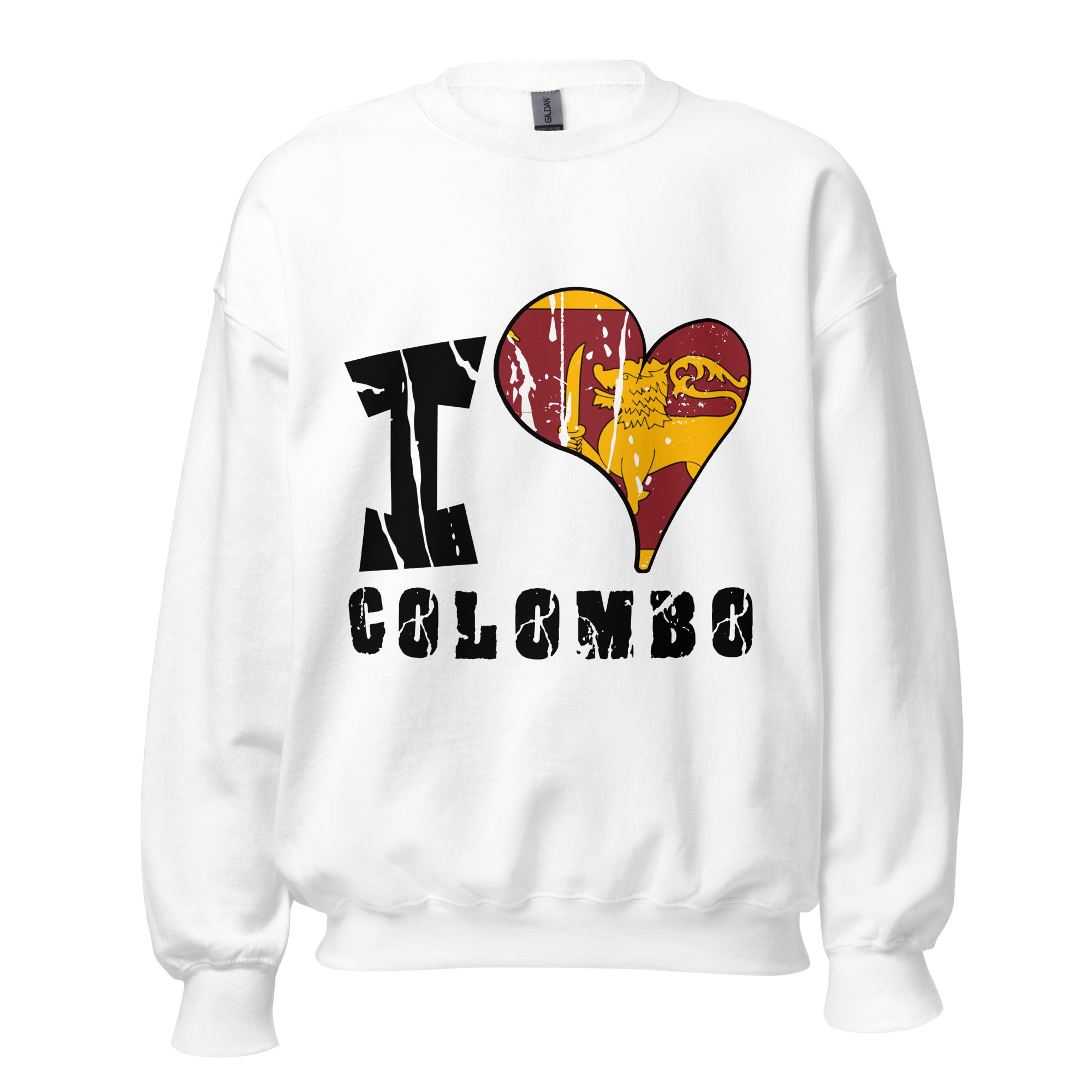 Unisex Sweatshirt - I Love Colombo with scratchy flag