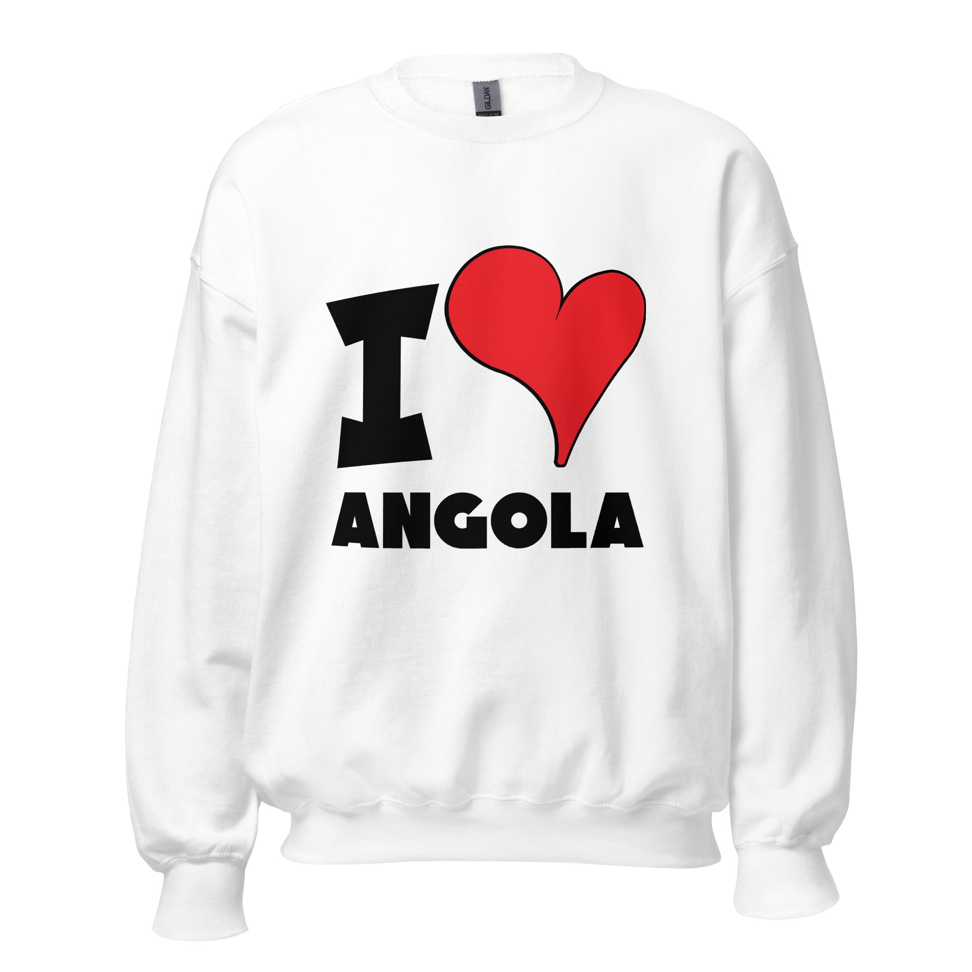 Unisex Sweatshirt - I Love Angola Red