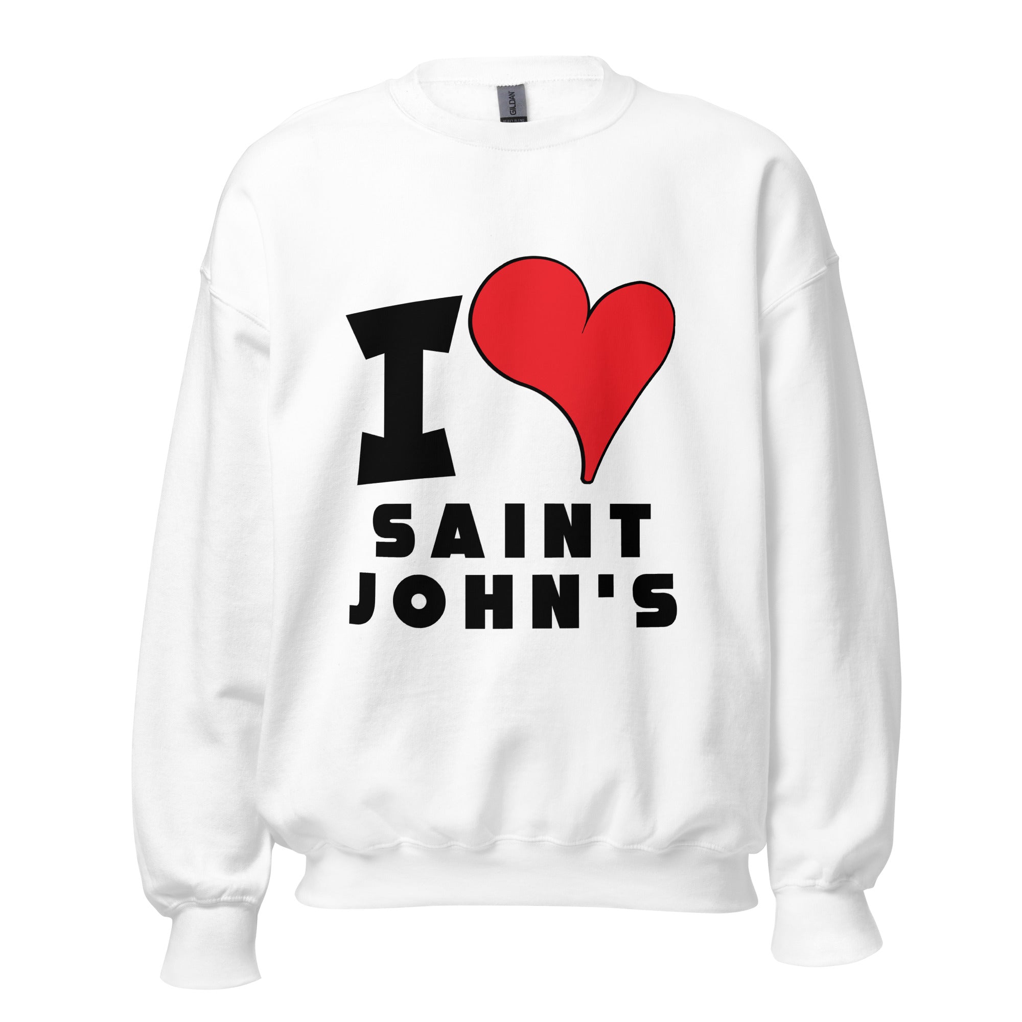 Unisex Sweatshirt - I Love Saint John's Red