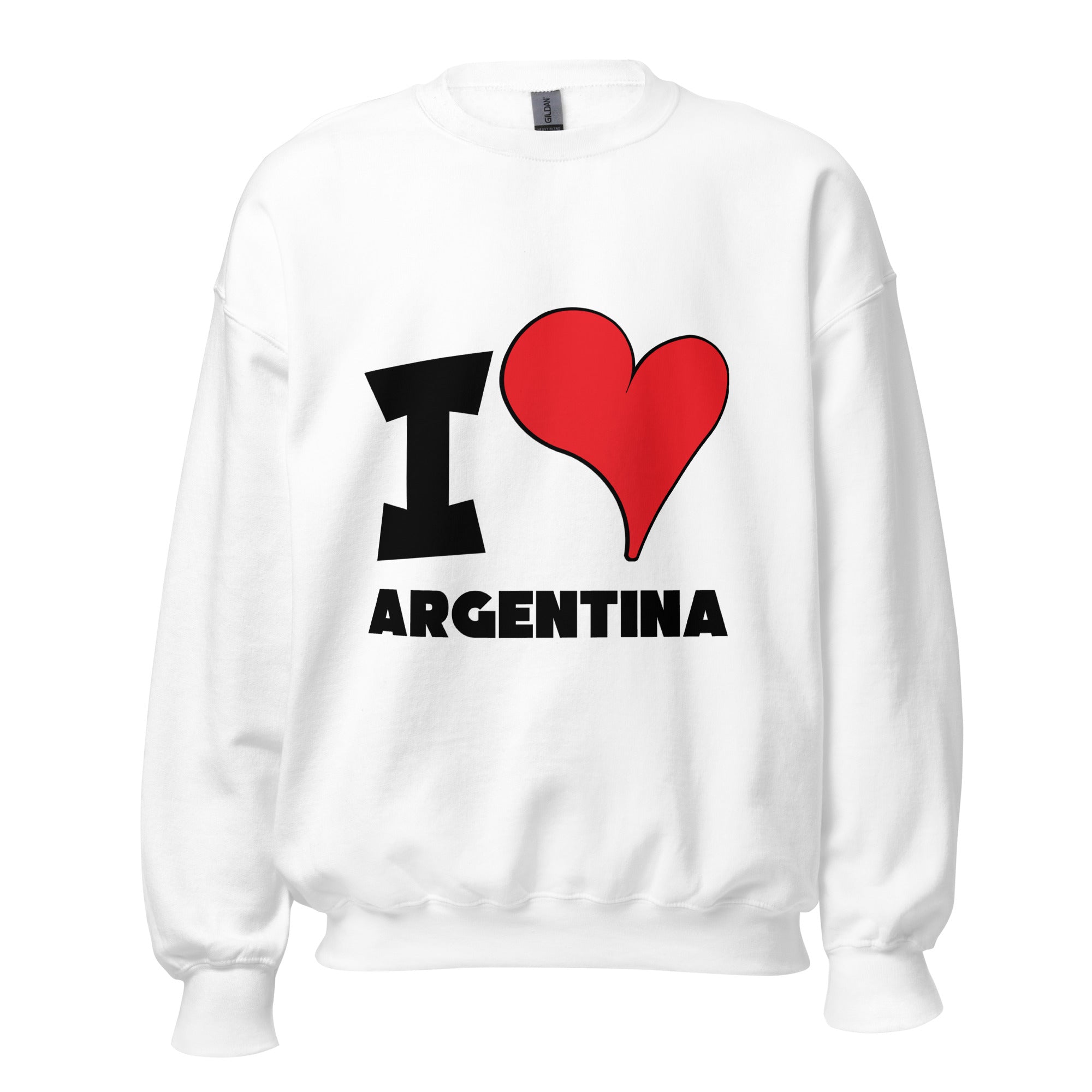 Unisex Sweatshirt - I Love Argentina Red