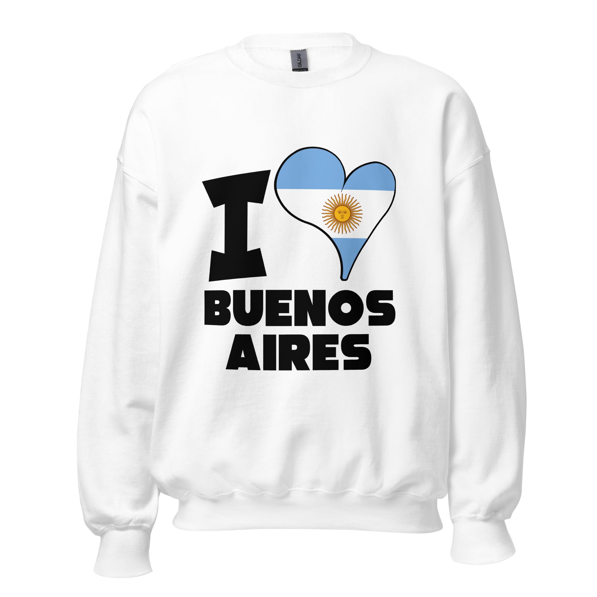 Unisex Sweatshirt - I Love Buenos Aires Flag