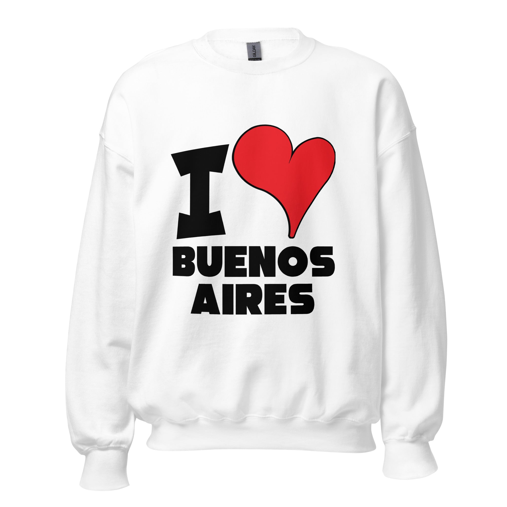 Unisex Sweatshirt - I Love Buenos Aires Red