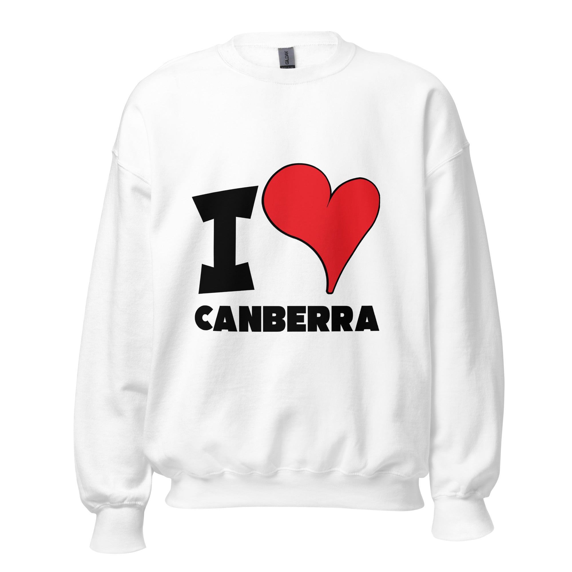 Unisex Sweatshirt - I Love Canberra Red