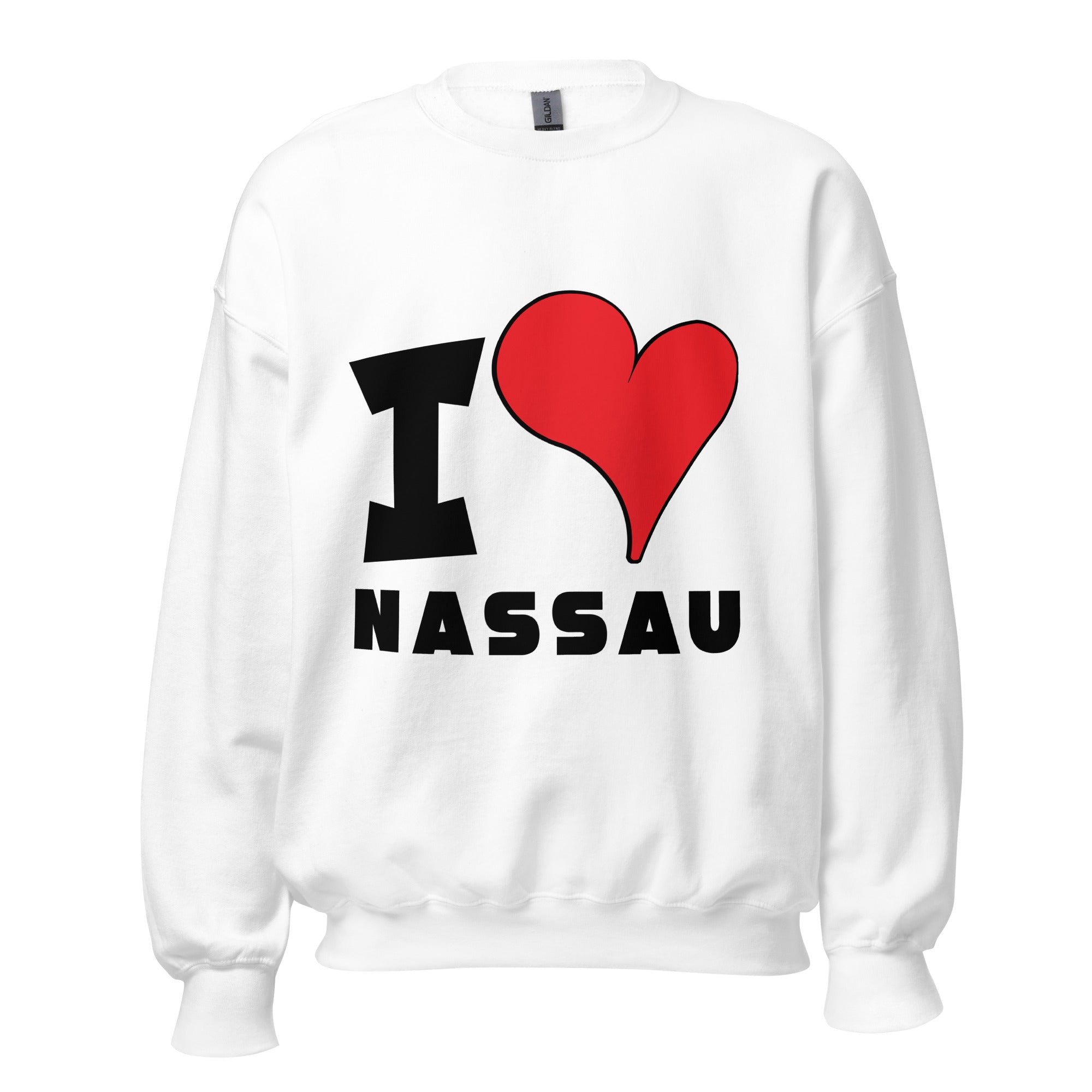 Unisex Sweatshirt - I Love Nassau Red