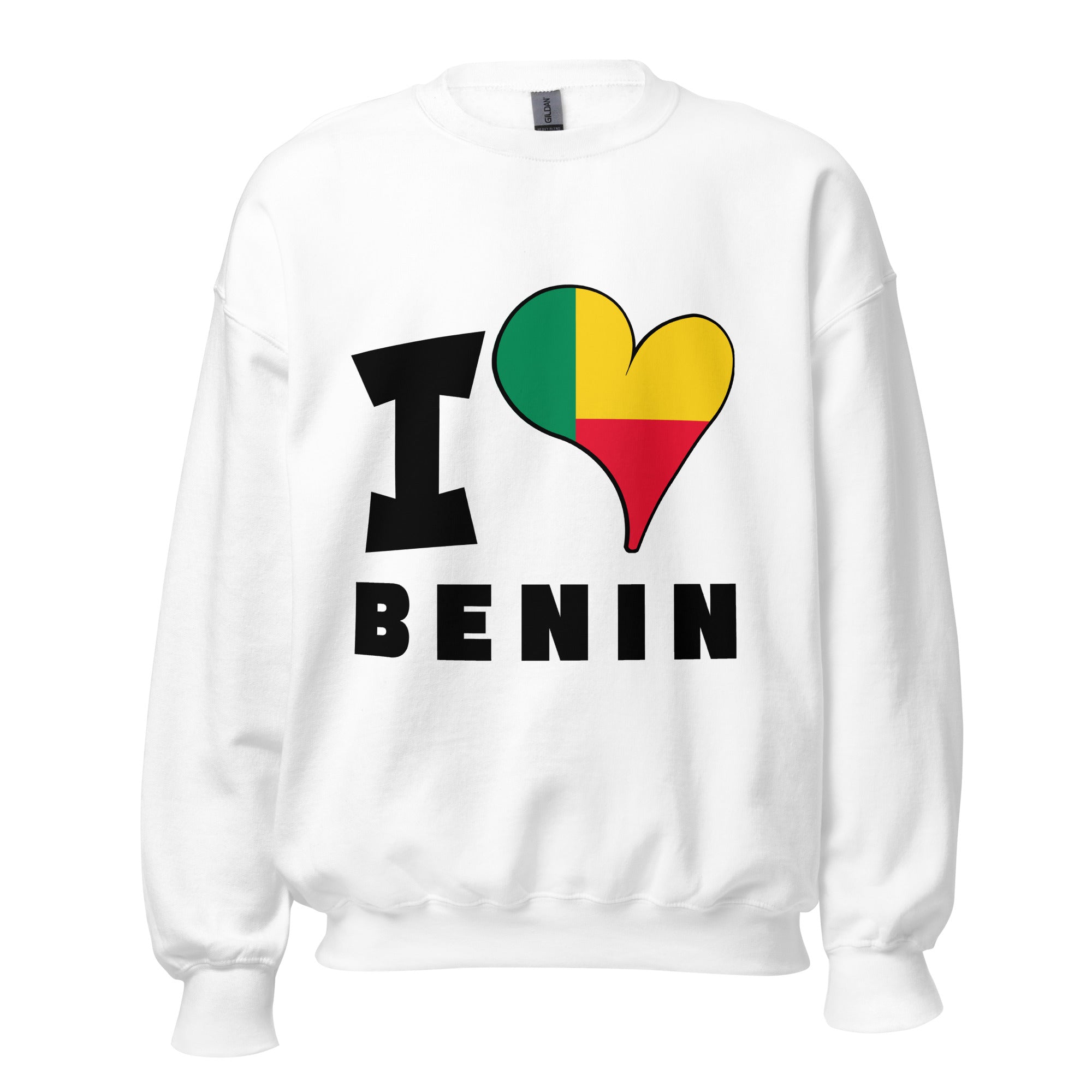 Unisex Sweatshirt - I Love Benin Flag