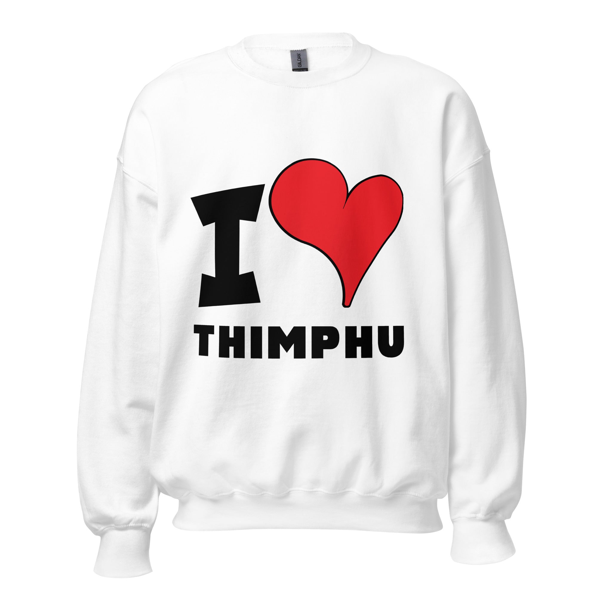 Unisex Sweatshirt - I Love Thimphu Red