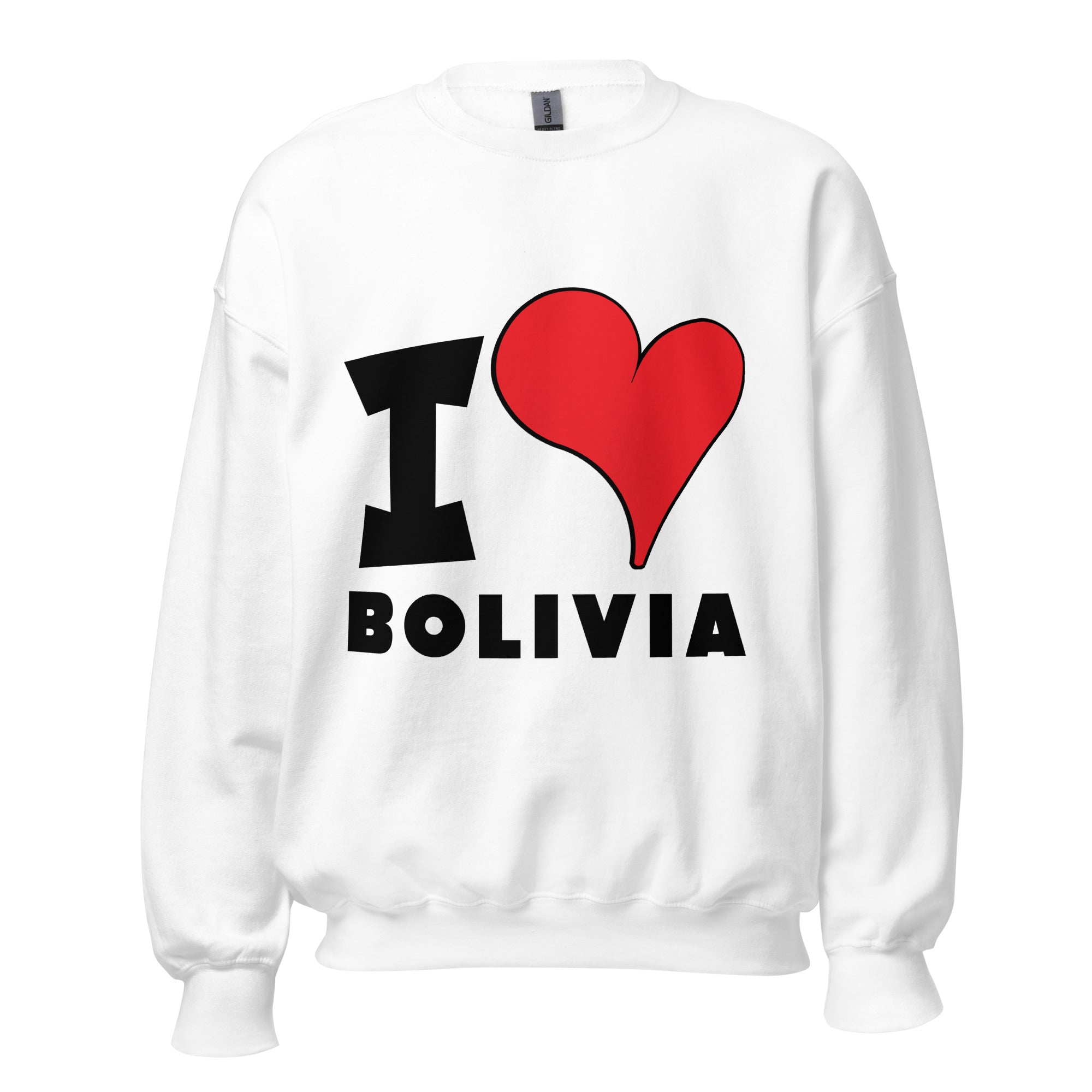 Unisex Sweatshirt - I Love Bolivia Red