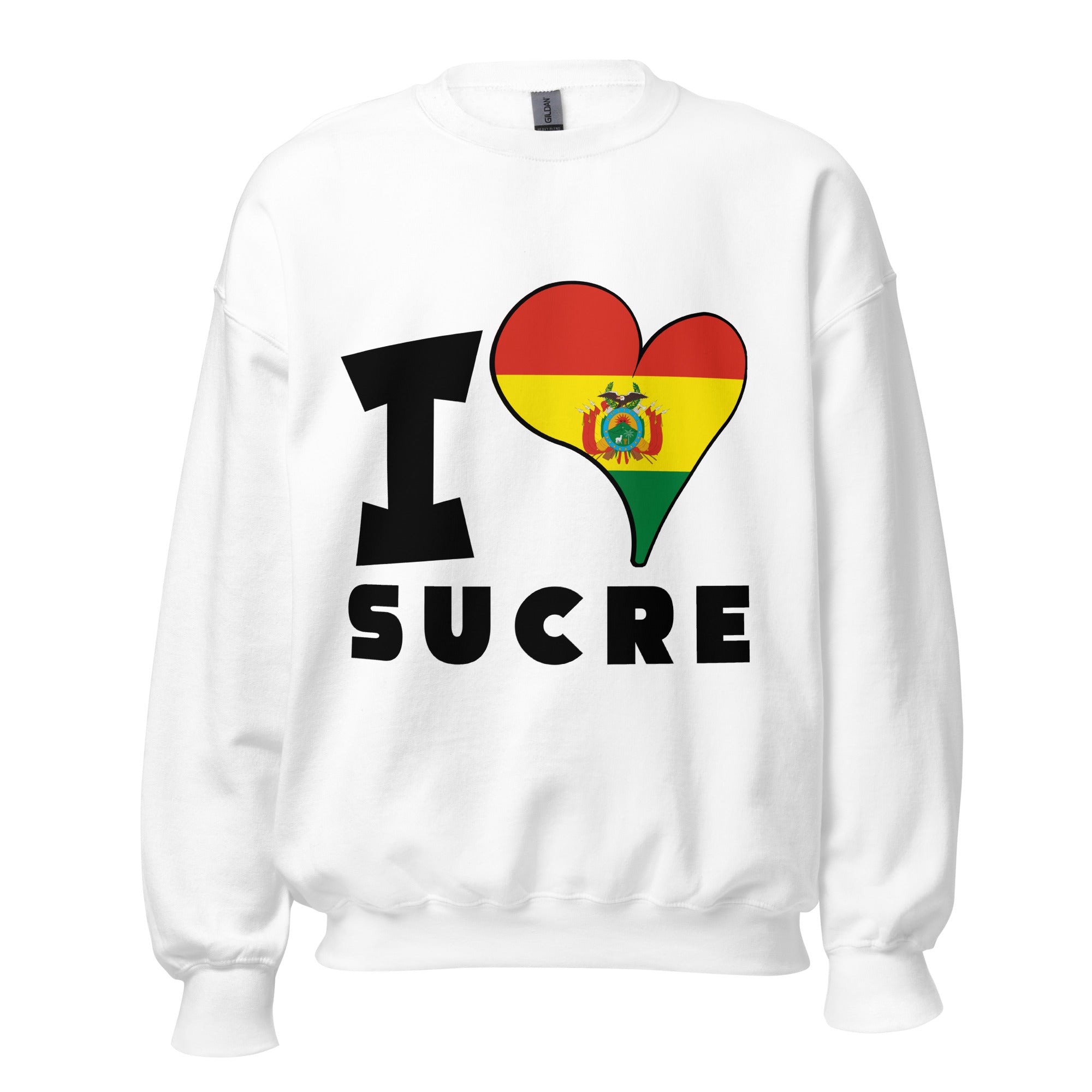 Unisex Sweatshirt - I Love Sucre Flag