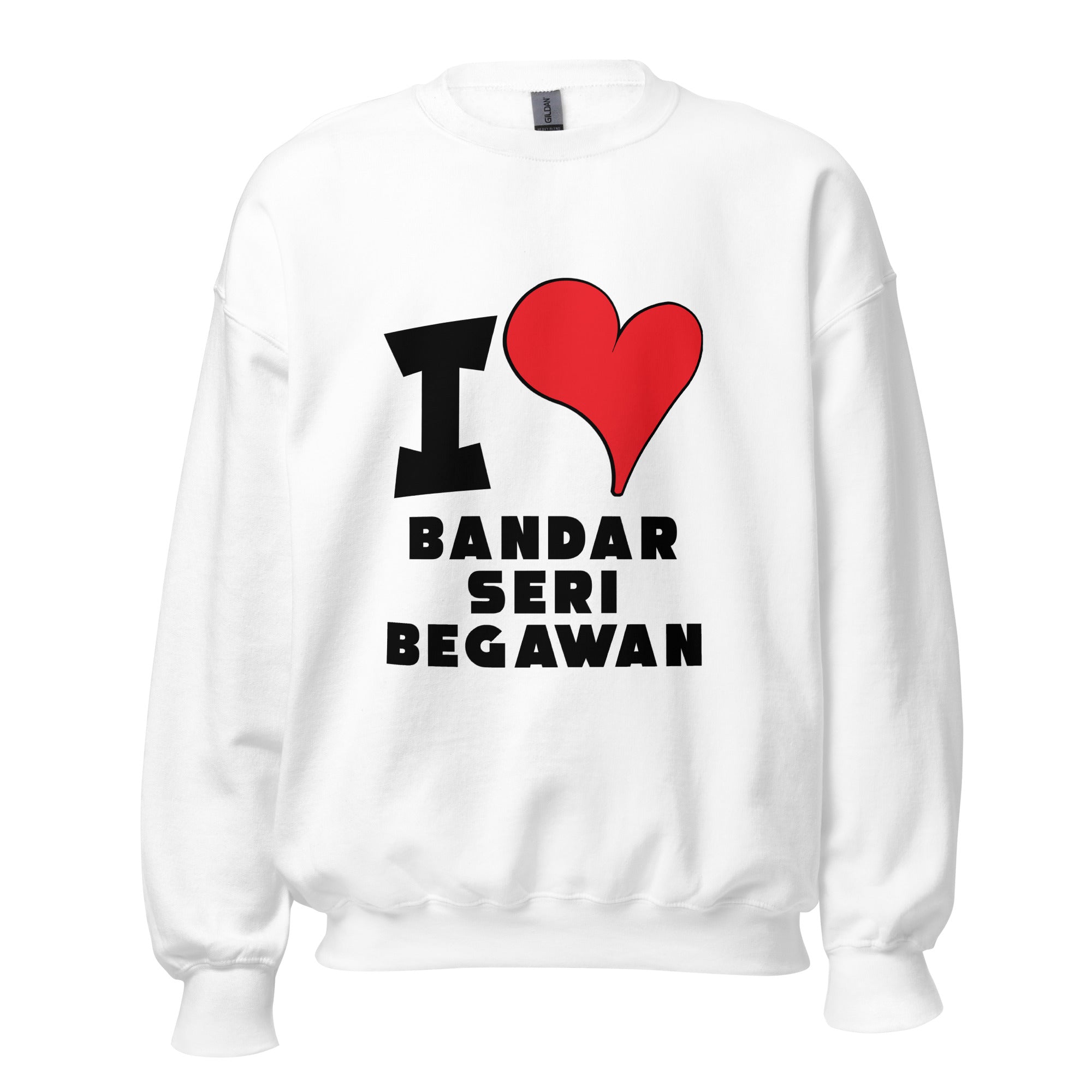 Unisex Sweatshirt - I Love Bandar Seri Begawan Red