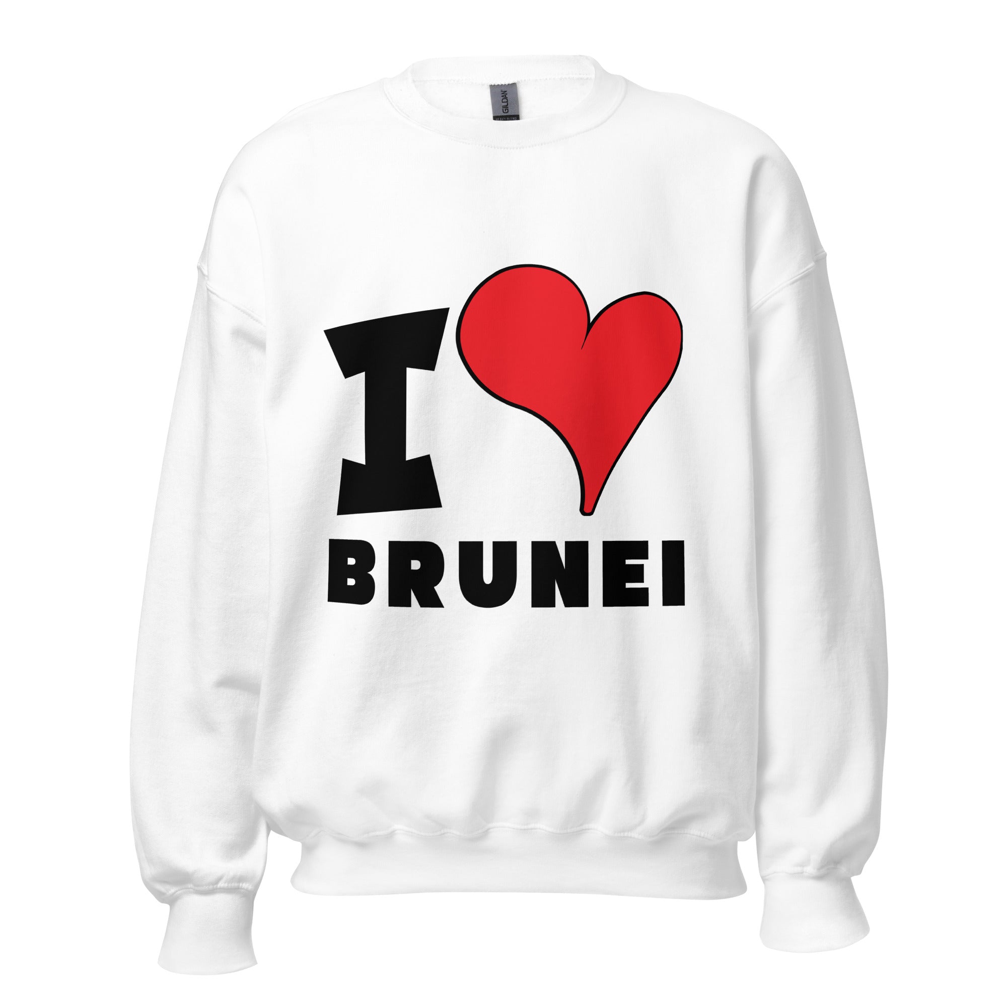 Unisex Sweatshirt - I Love Brunei Red