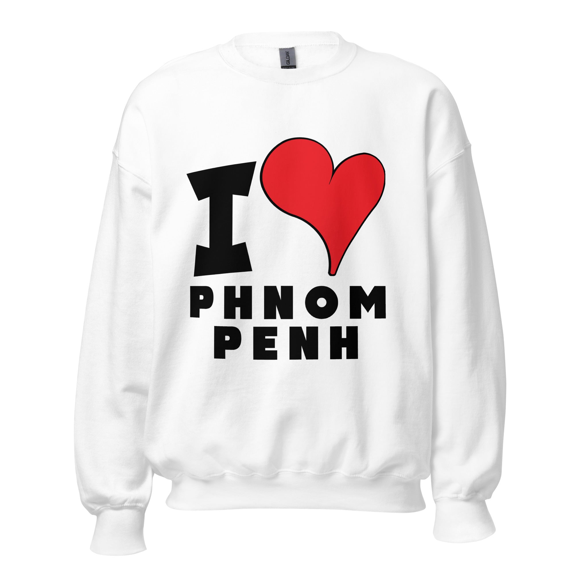 Unisex Sweatshirt - I Love Phnom Penh Red