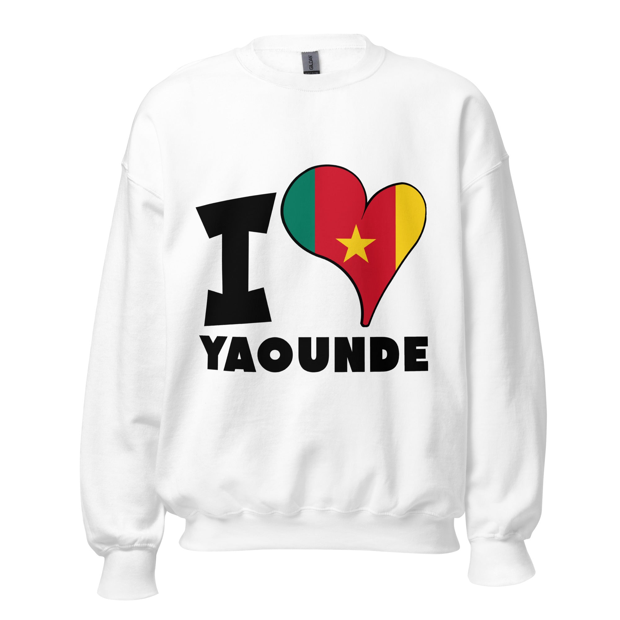 Unisex Sweatshirt - I Love Yaoundé Flag