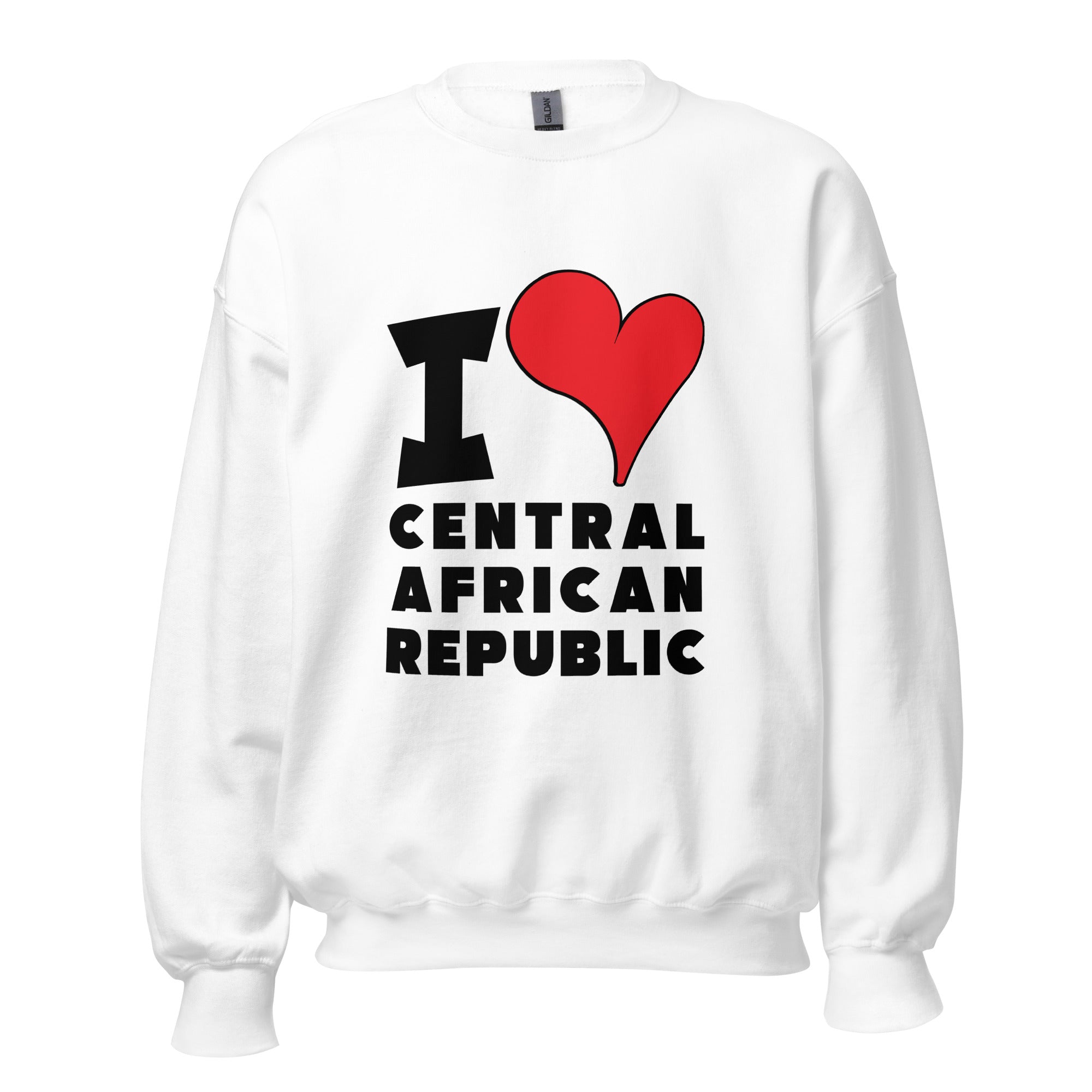 Unisex Sweatshirt - I Love Central African Republic Red