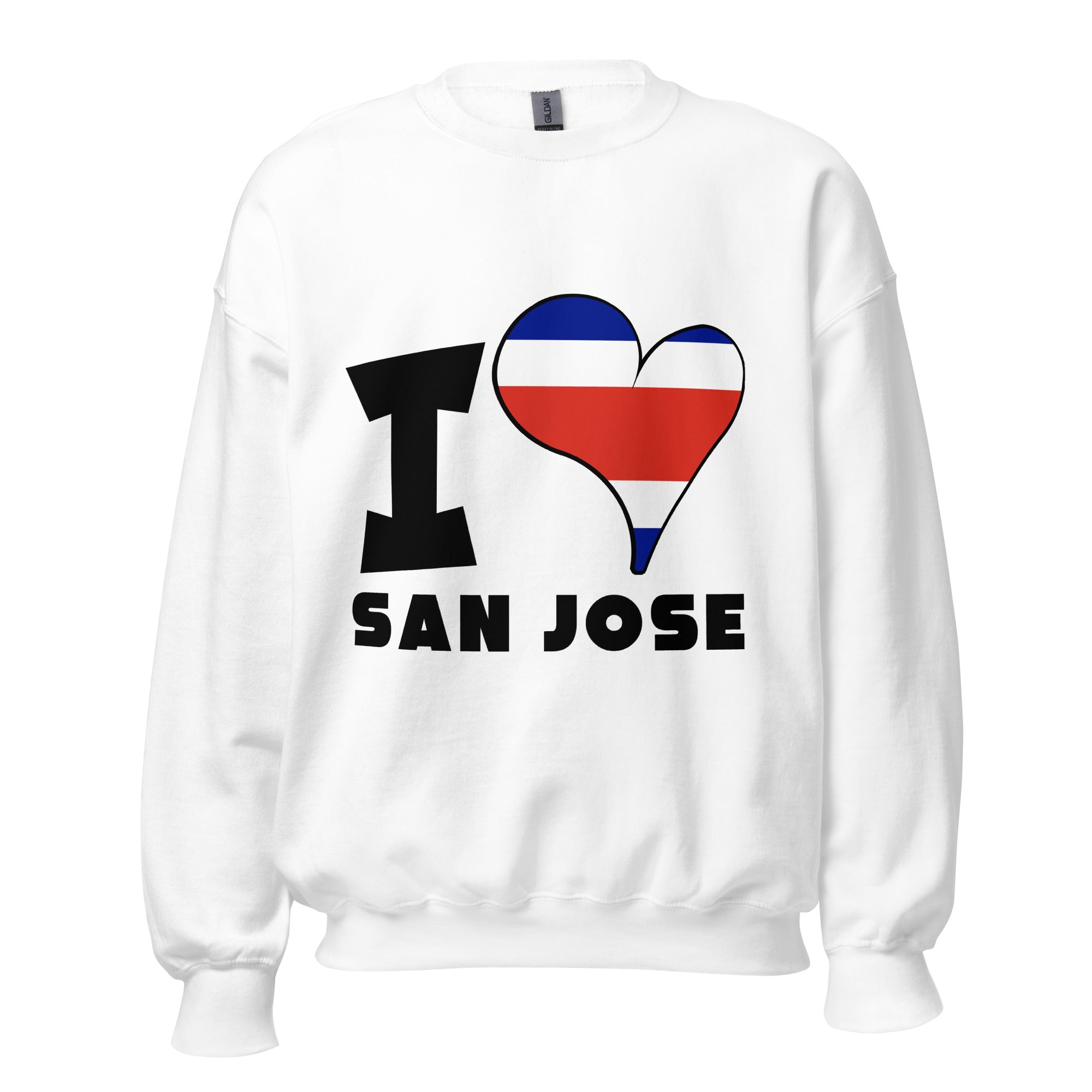 Unisex Sweatshirt - I Love San José Flag