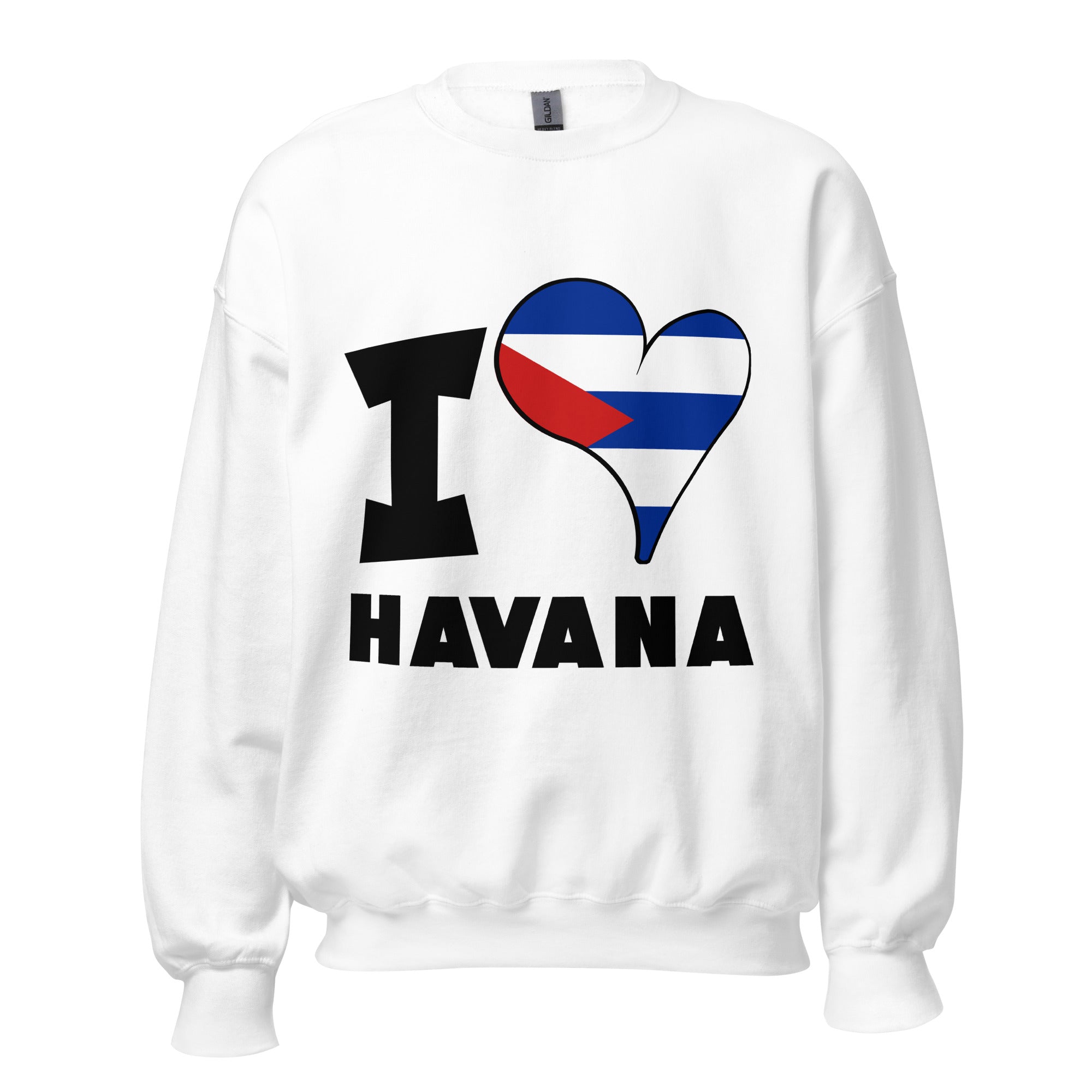 Unisex Sweatshirt - I Love Havana Flag