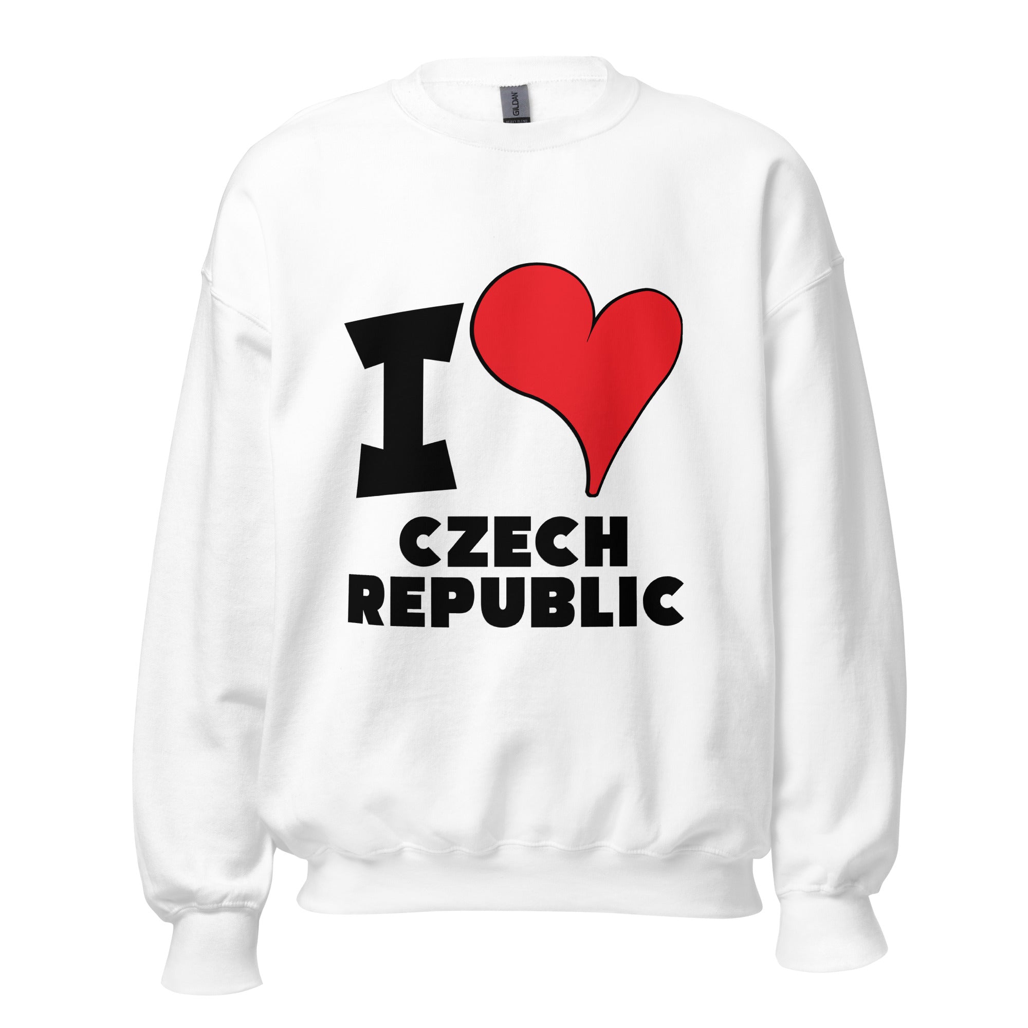 Unisex Sweatshirt - I Love Czech Republic Red