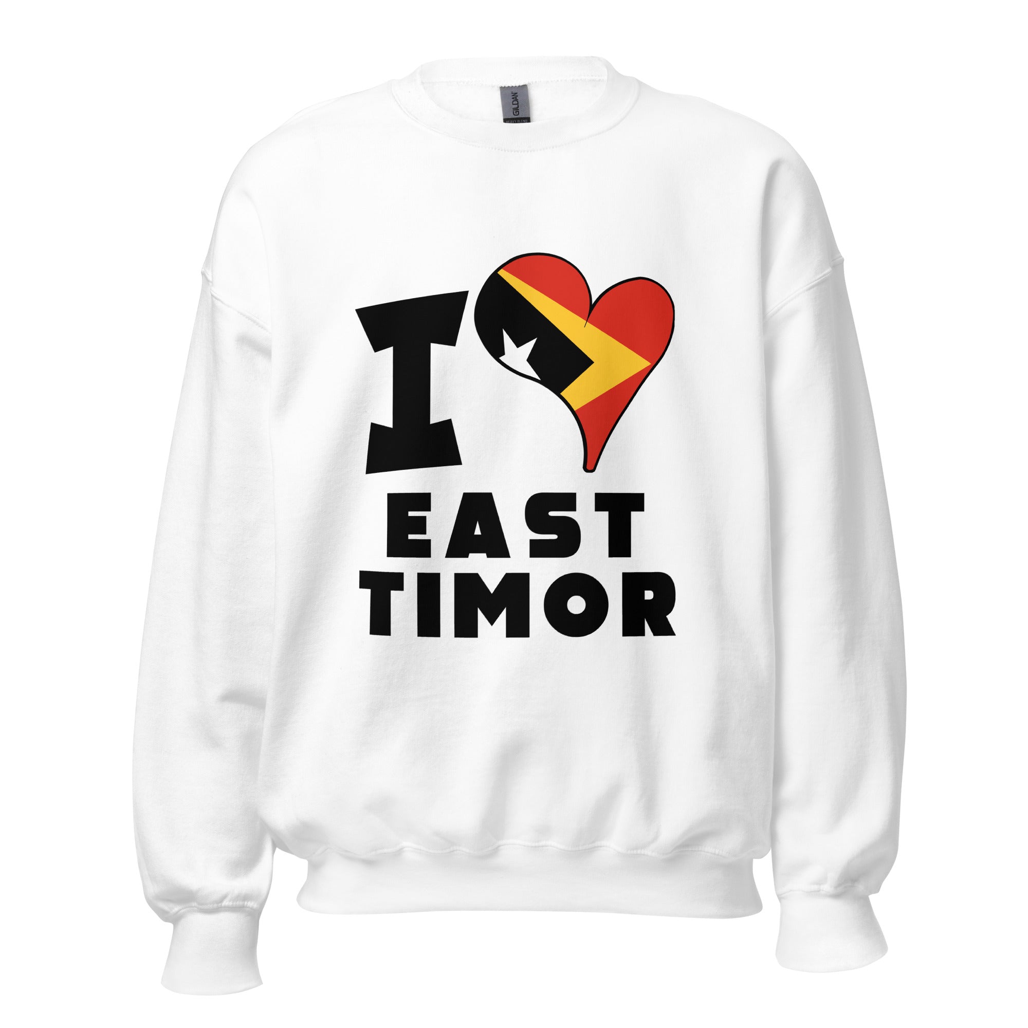 Unisex Sweatshirt - I Love East Timor Flag