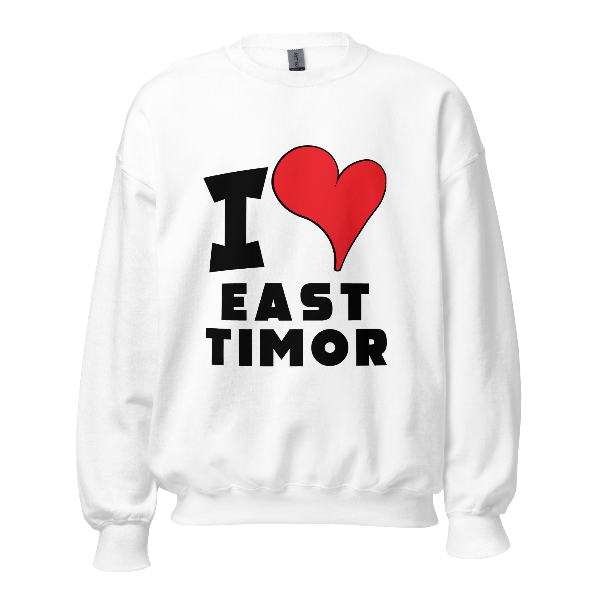 Unisex Sweatshirt - I Love East Timor Red