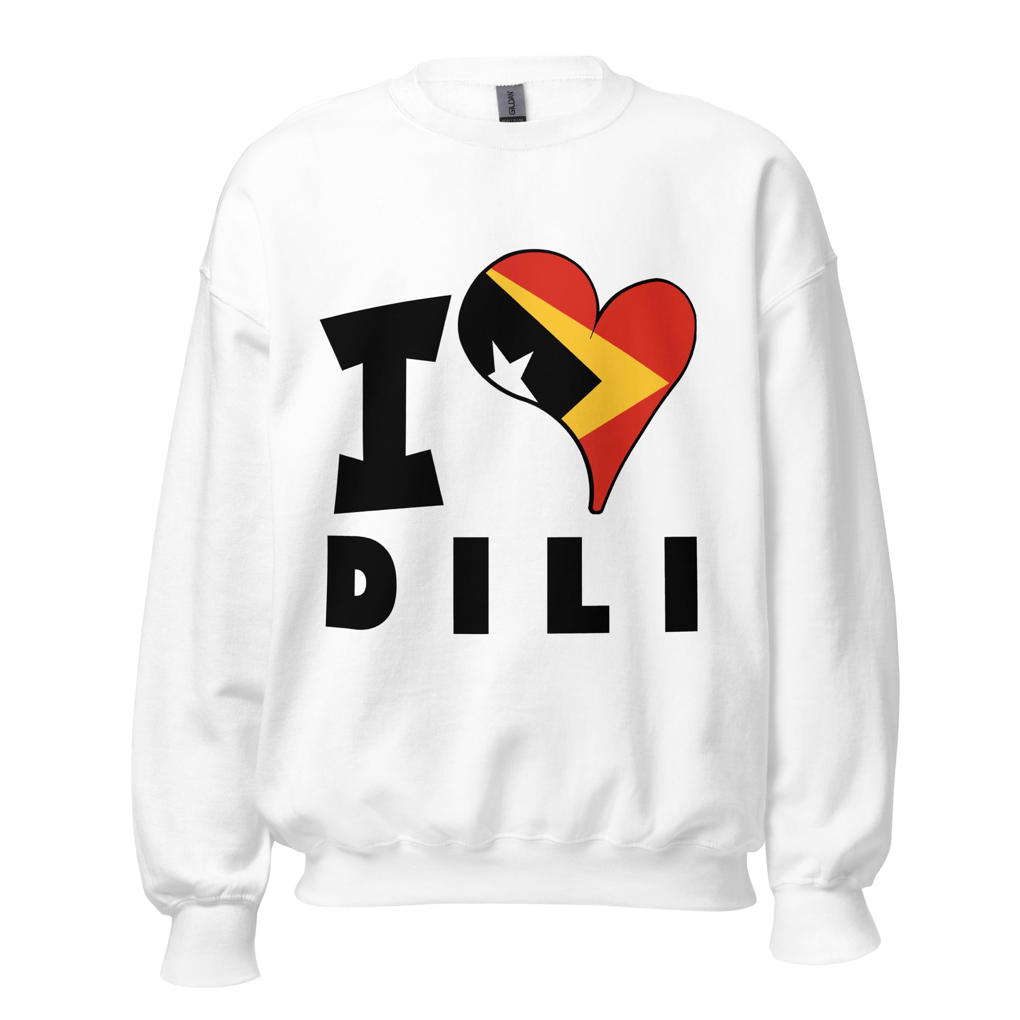 Unisex Sweatshirt - I Love Dili Flag