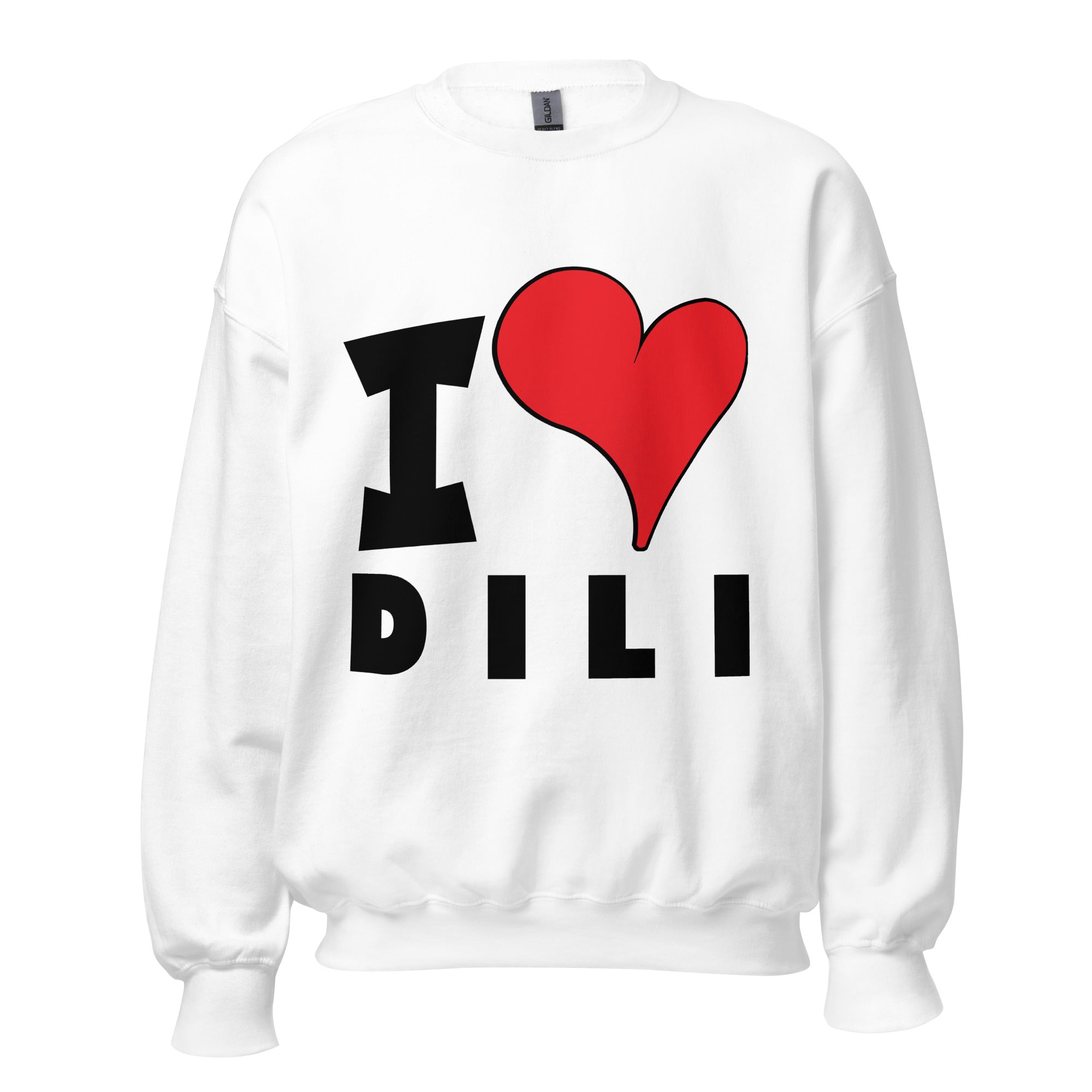 Unisex Sweatshirt - I Love Dili Red