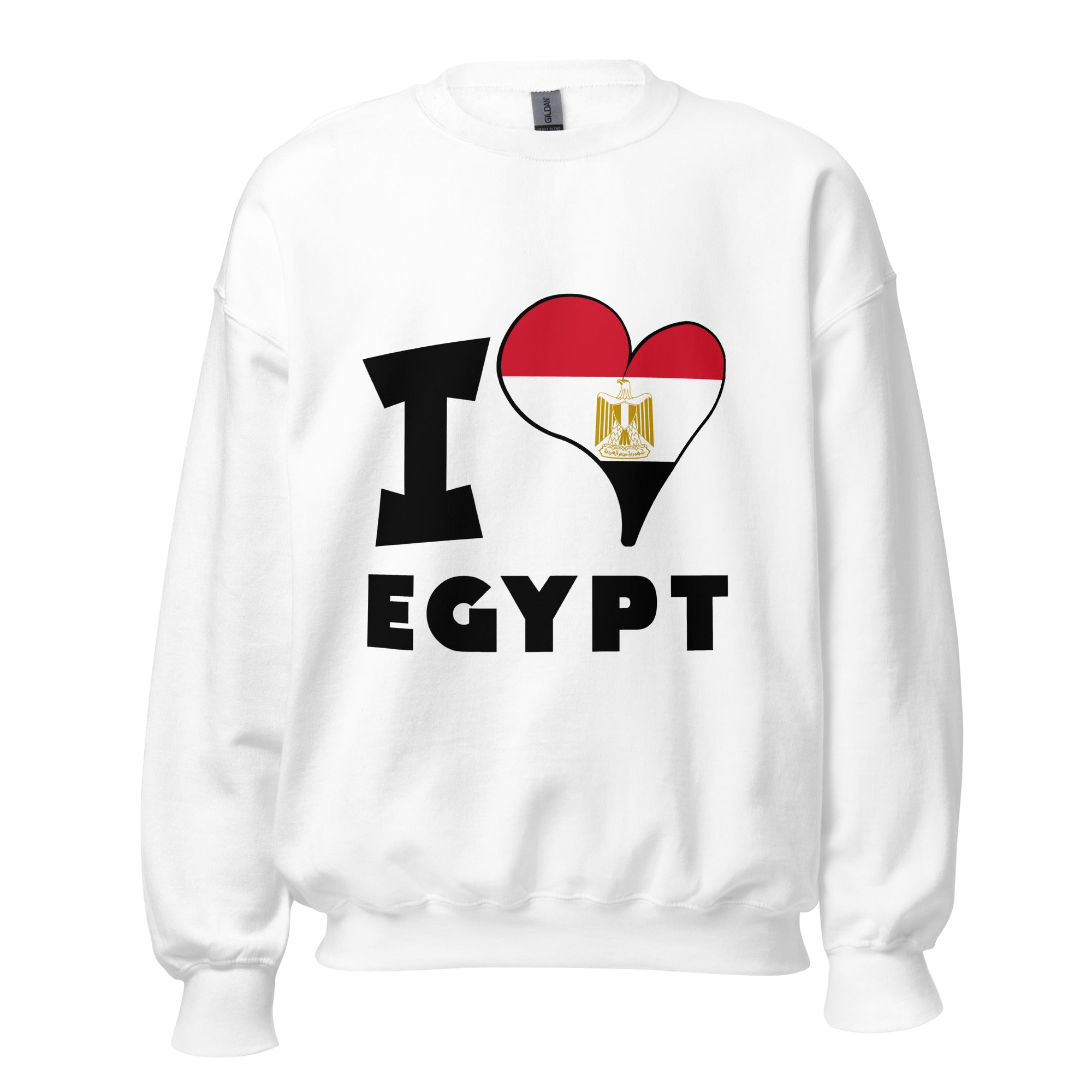 Unisex Sweatshirt - I Love Egypt Flag