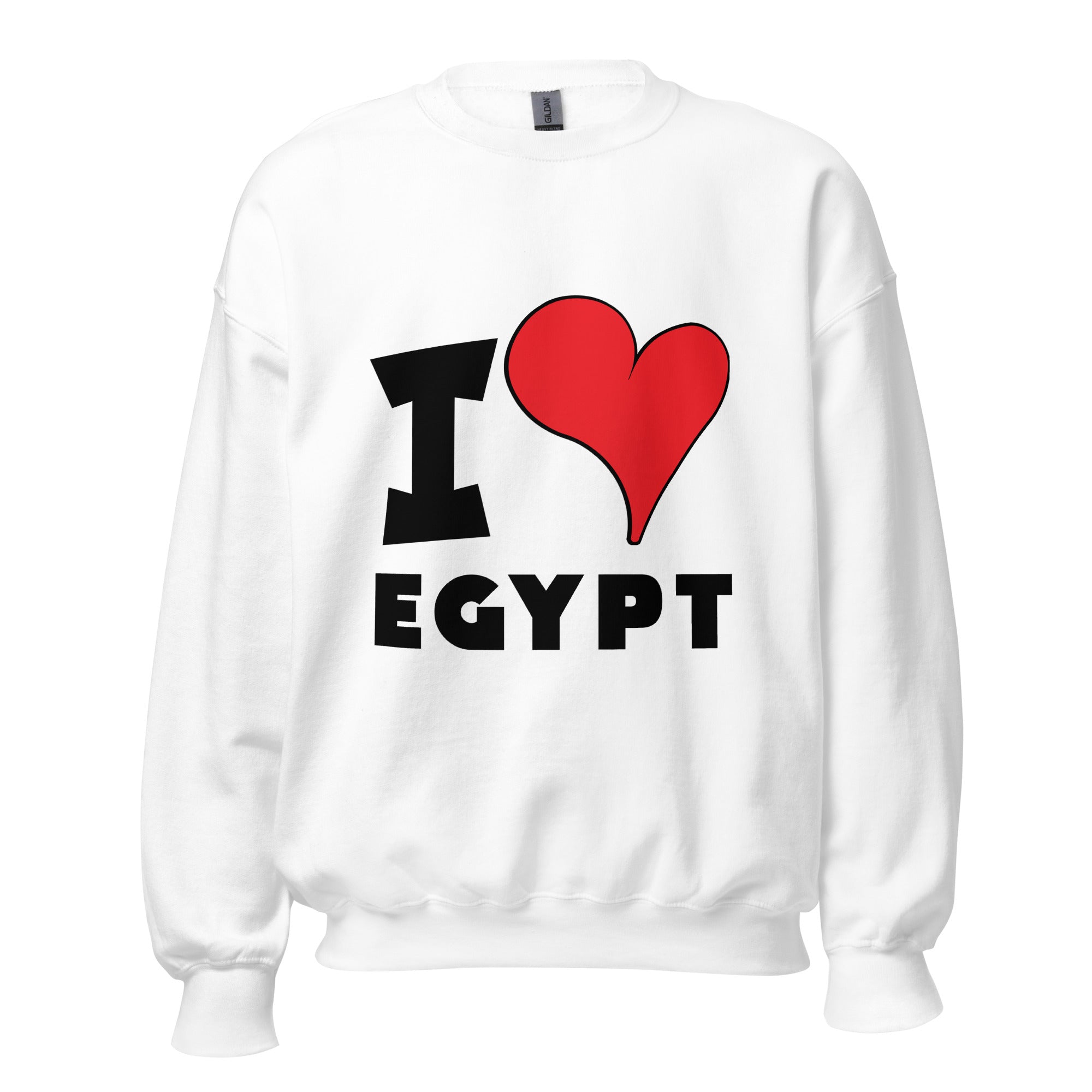 Unisex Sweatshirt - I Love Egypt Red