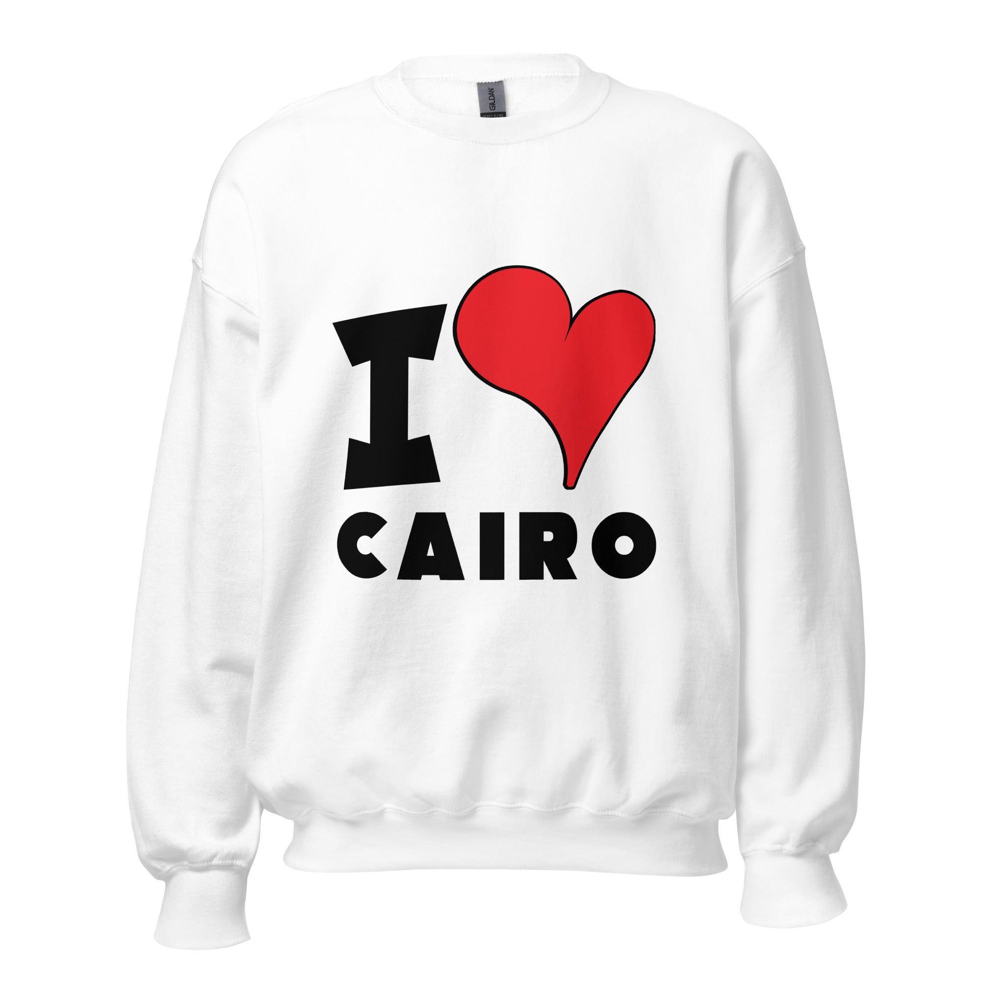 Unisex Sweatshirt - I Love Cairo Red