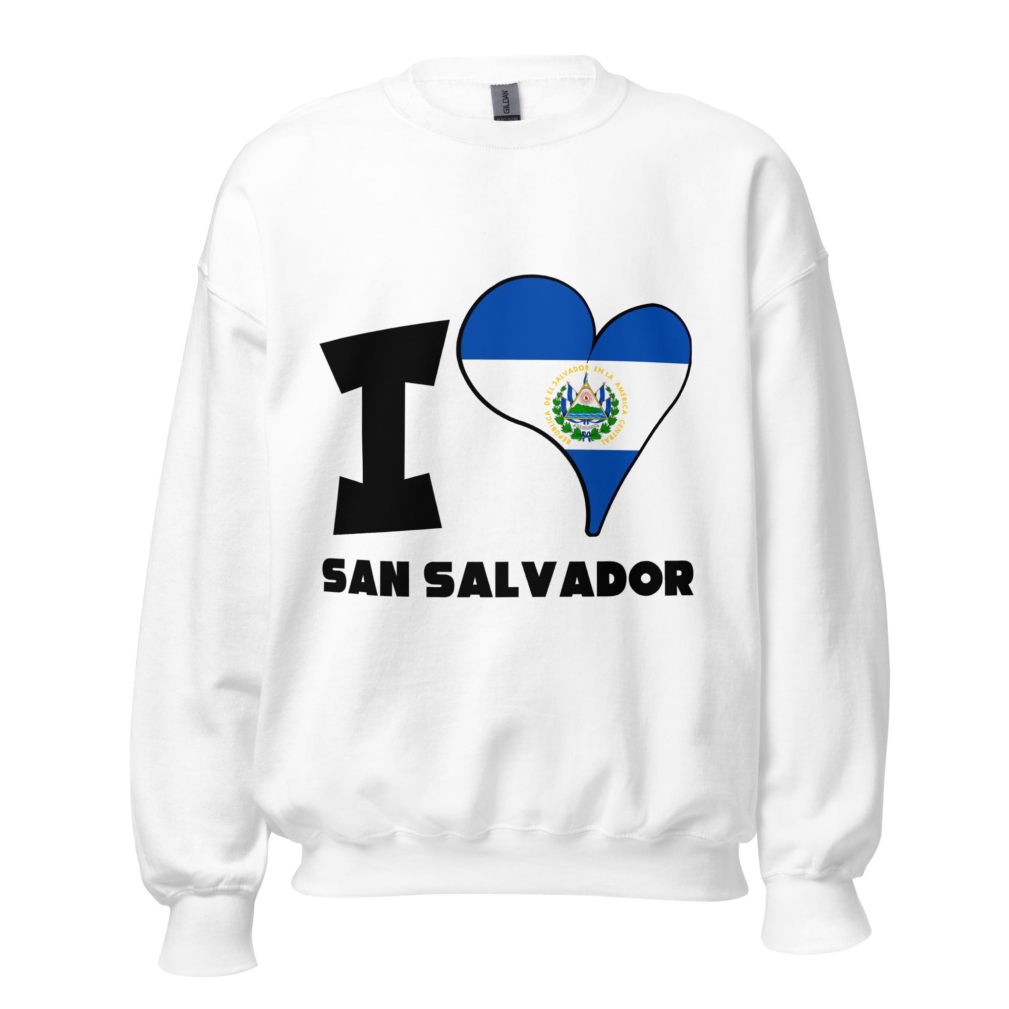 Unisex Sweatshirt - I Love San Salvador Flag