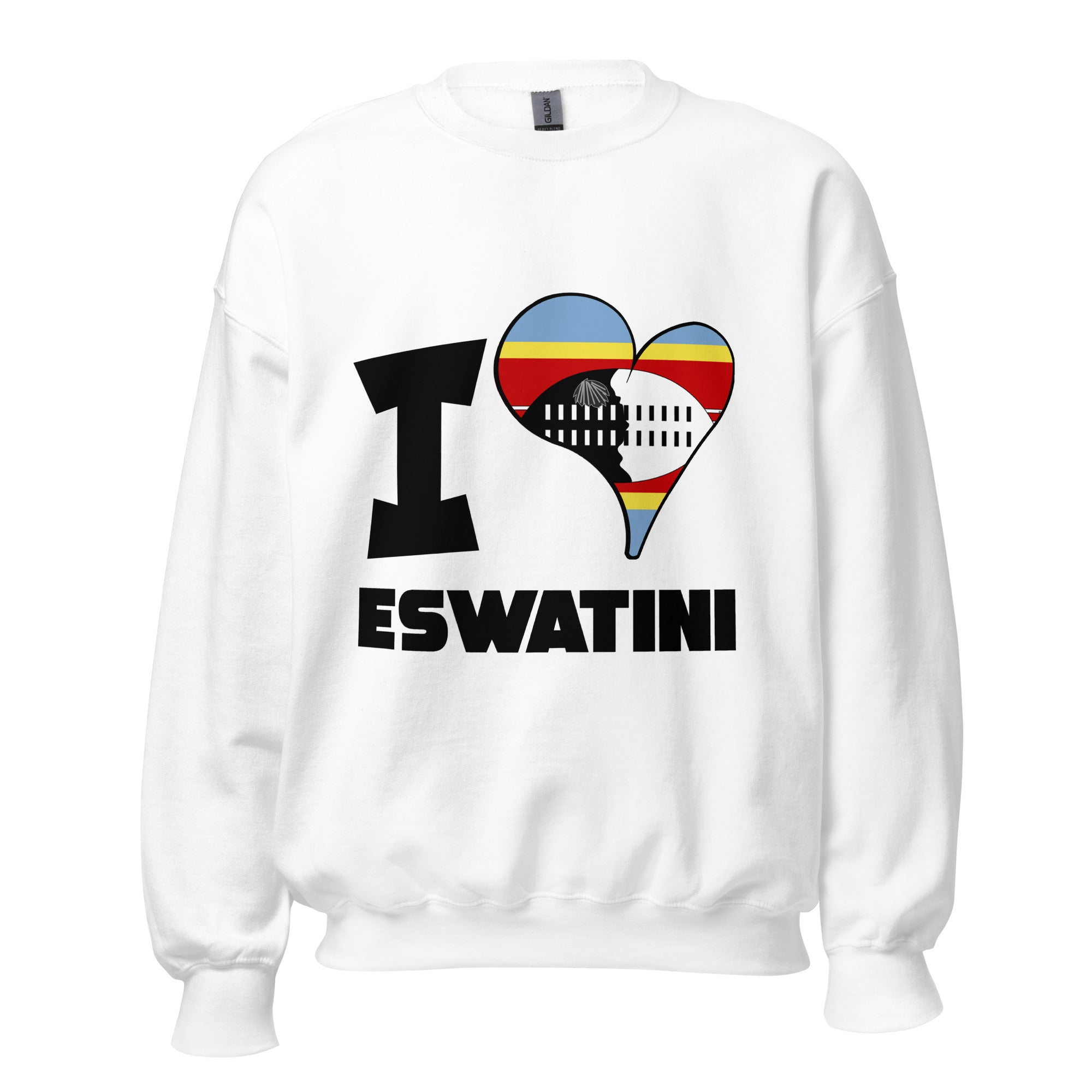 Unisex Sweatshirt - I Love Eswatini Flag