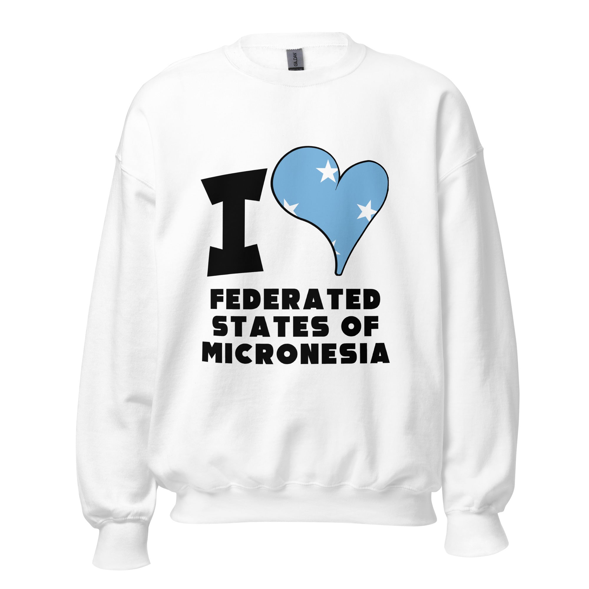 Unisex Sweatshirt - I Love Federated States of Micronesia Flag