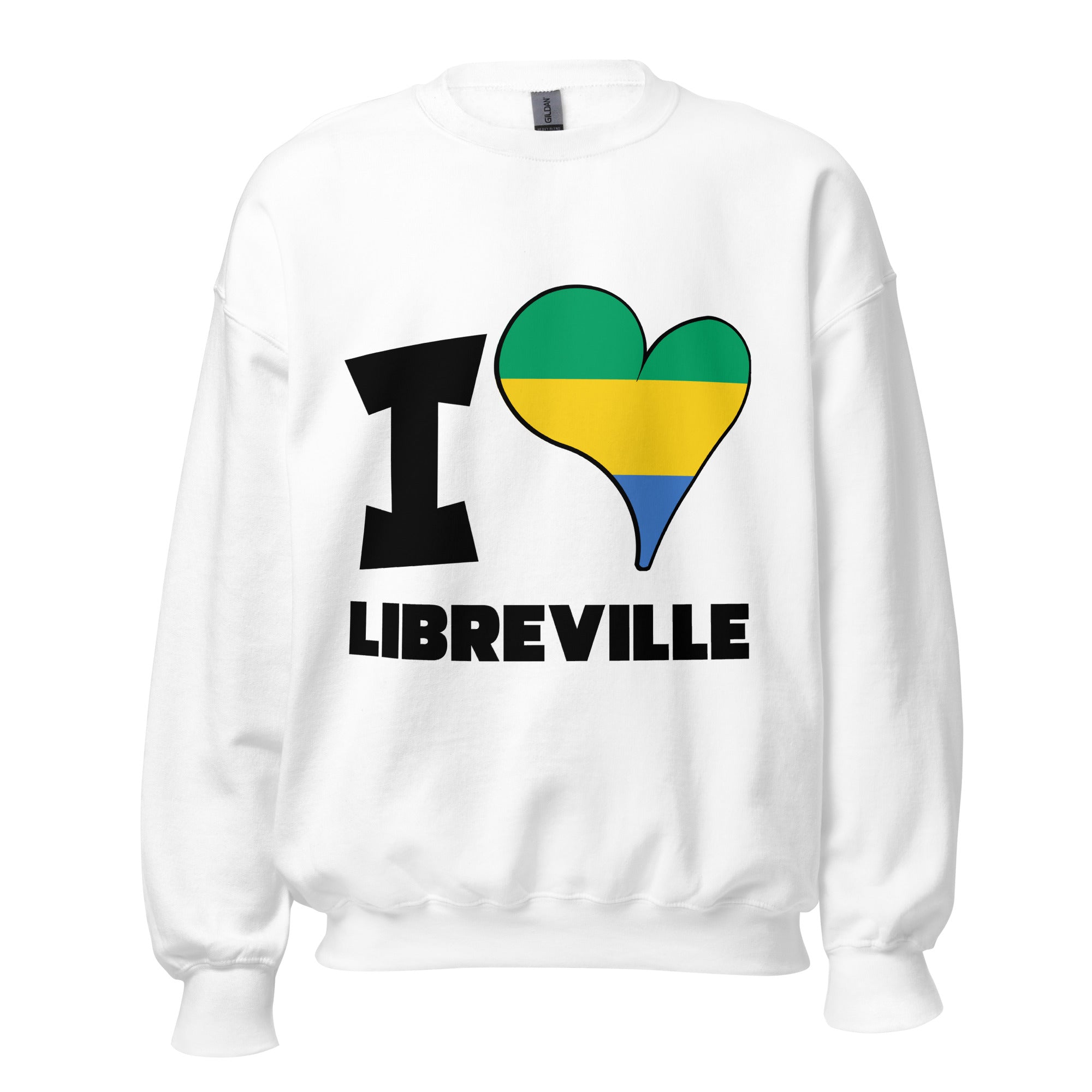 Unisex Sweatshirt - I Love Libreville Flag