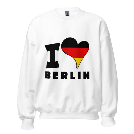 Unisex Sweatshirt - I Love Berlin Flag