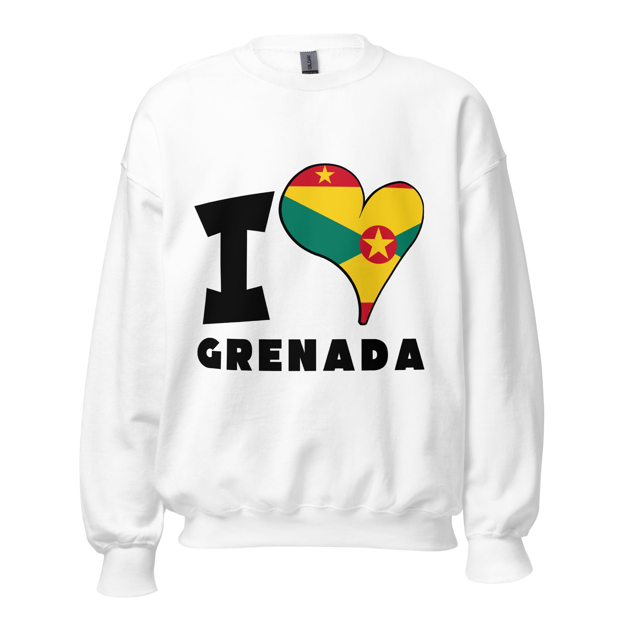 Unisex Sweatshirt - I Love Grenada Flag