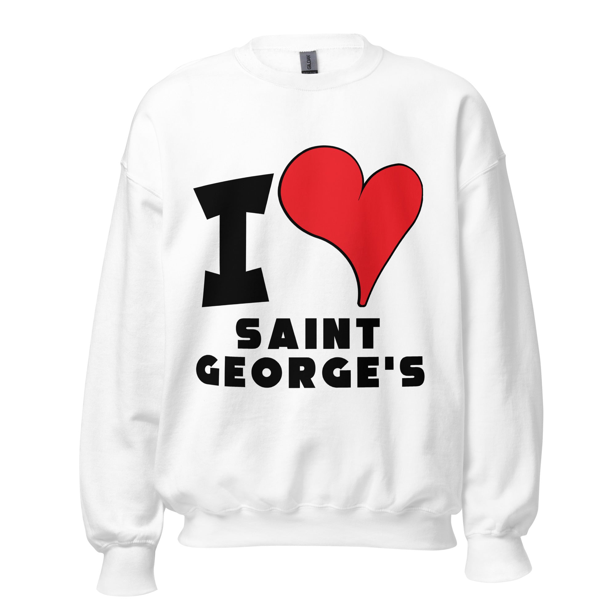 Unisex Sweatshirt - I Love Saint George's Red