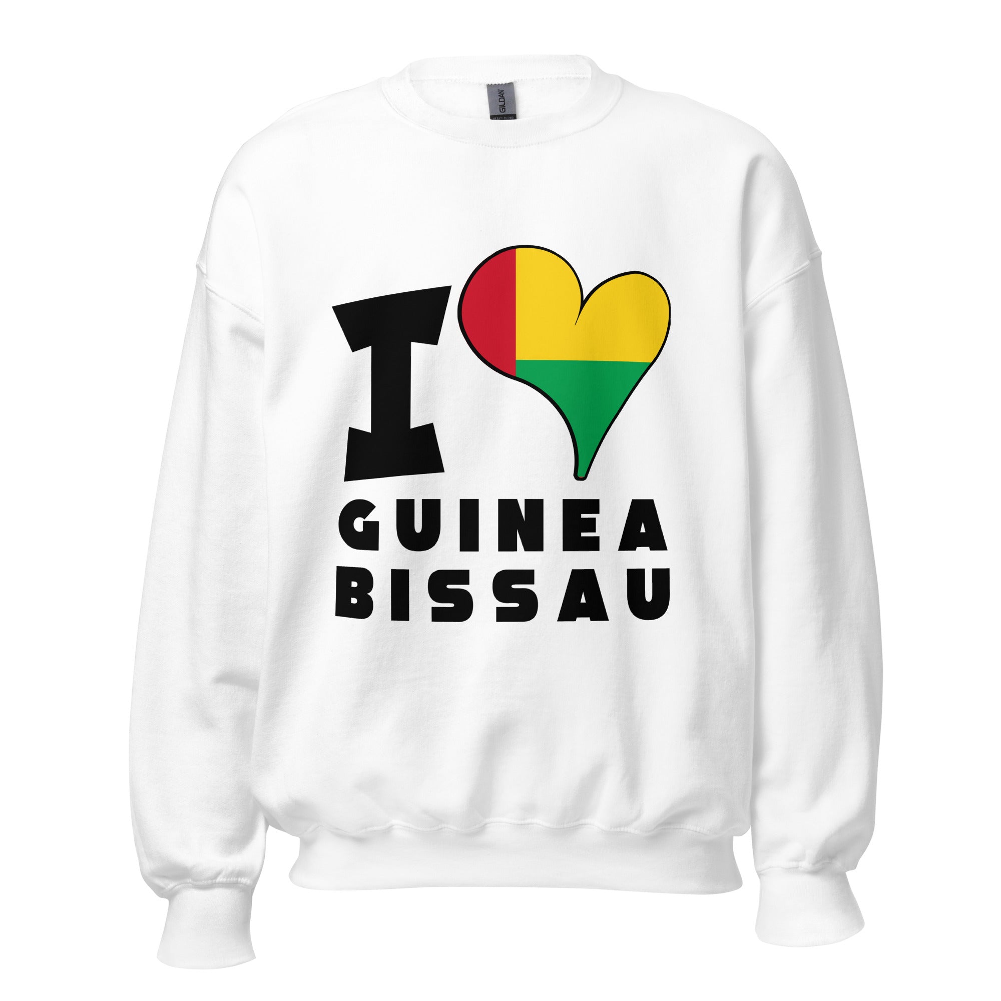 Unisex Sweatshirt - I Love Guinea-Bissau Flag