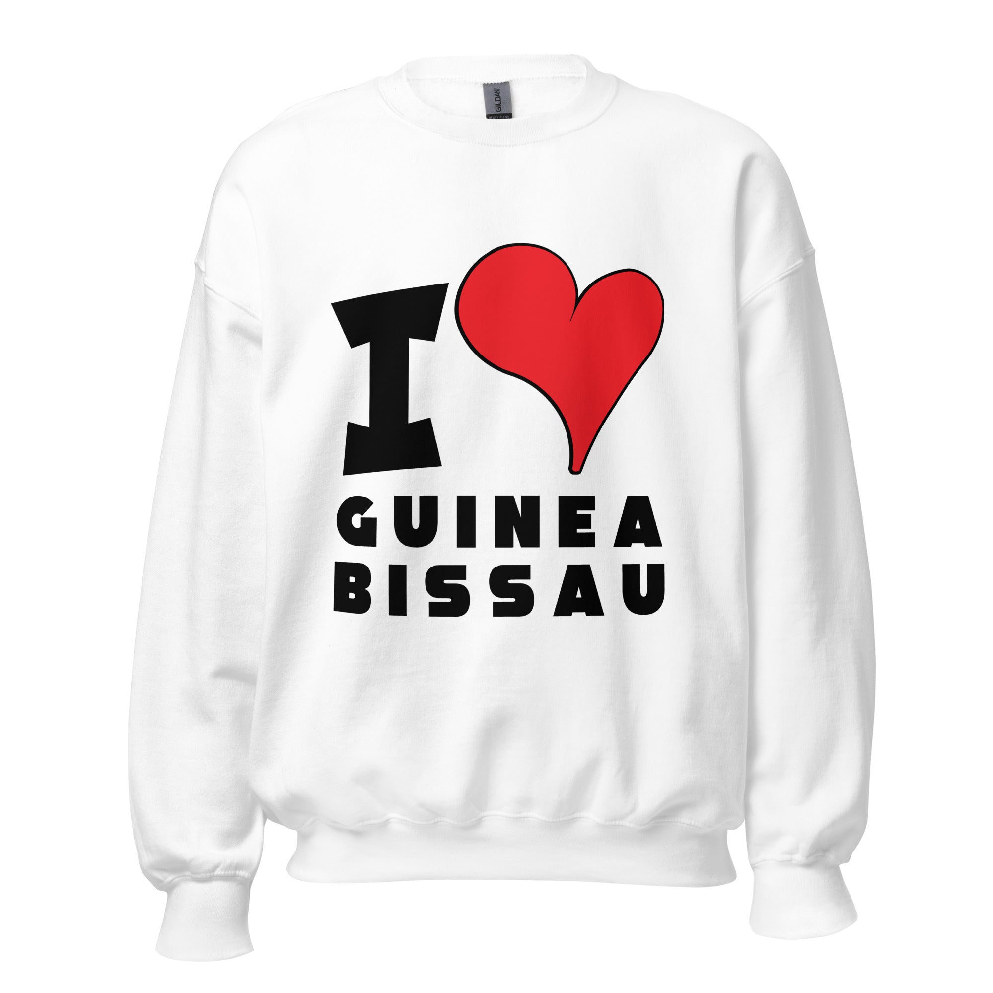 Unisex Sweatshirt - I Love Guinea-Bissau Red