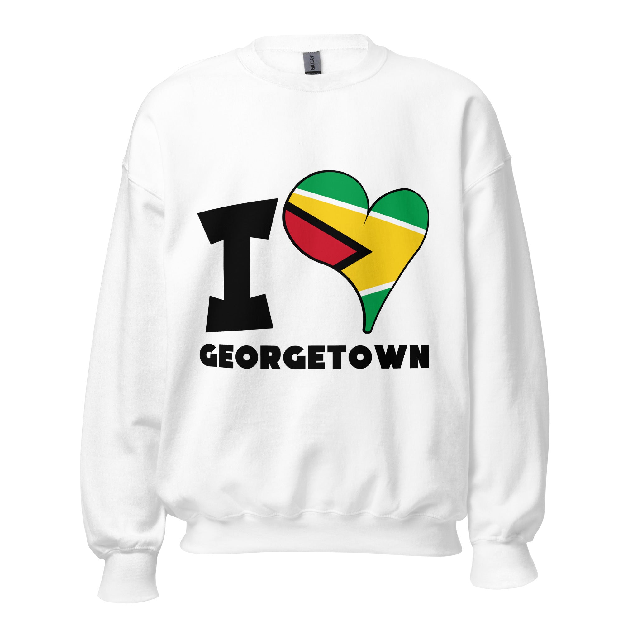 Unisex Sweatshirt - I Love Georgetown Flag