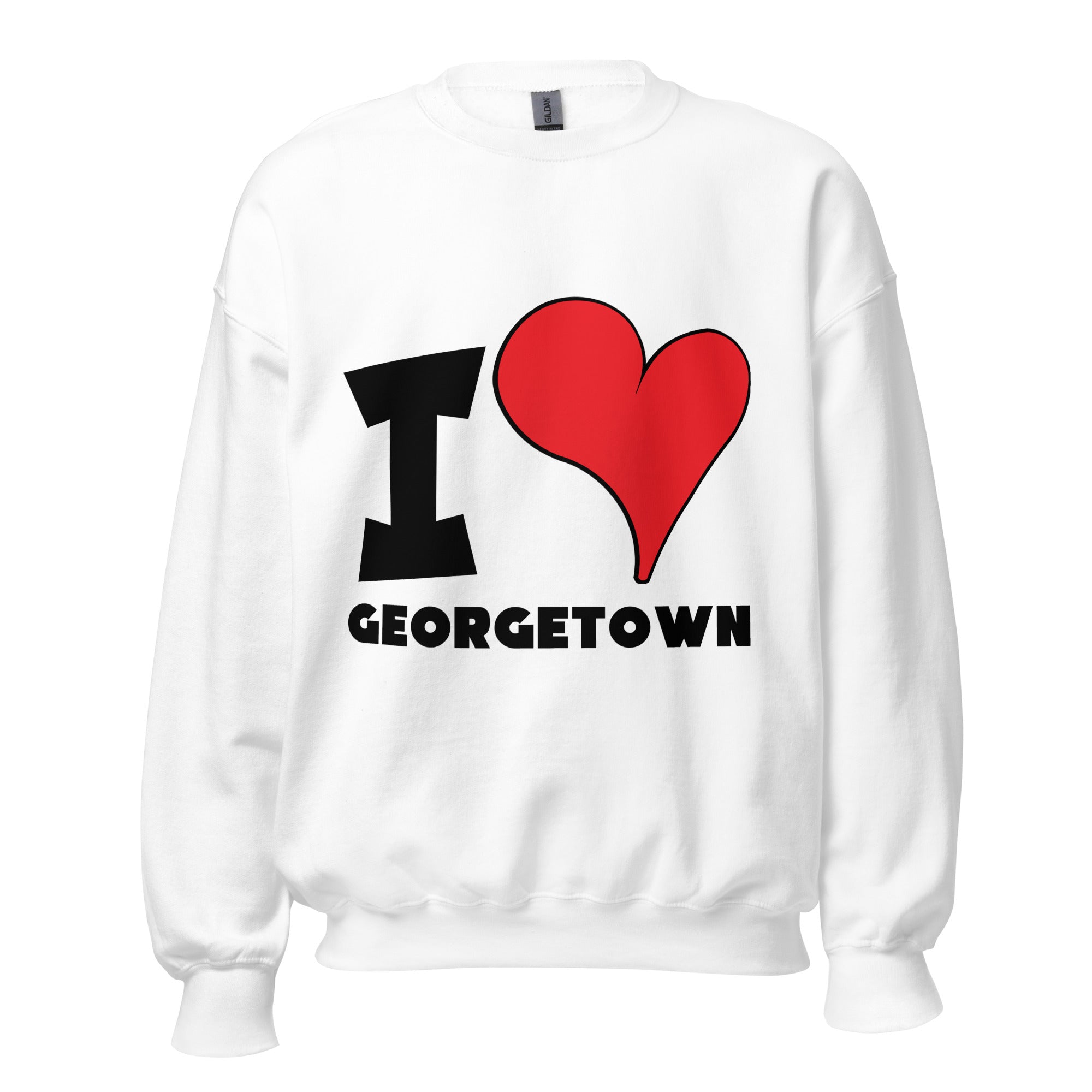 Unisex Sweatshirt - I Love Georgetown Red