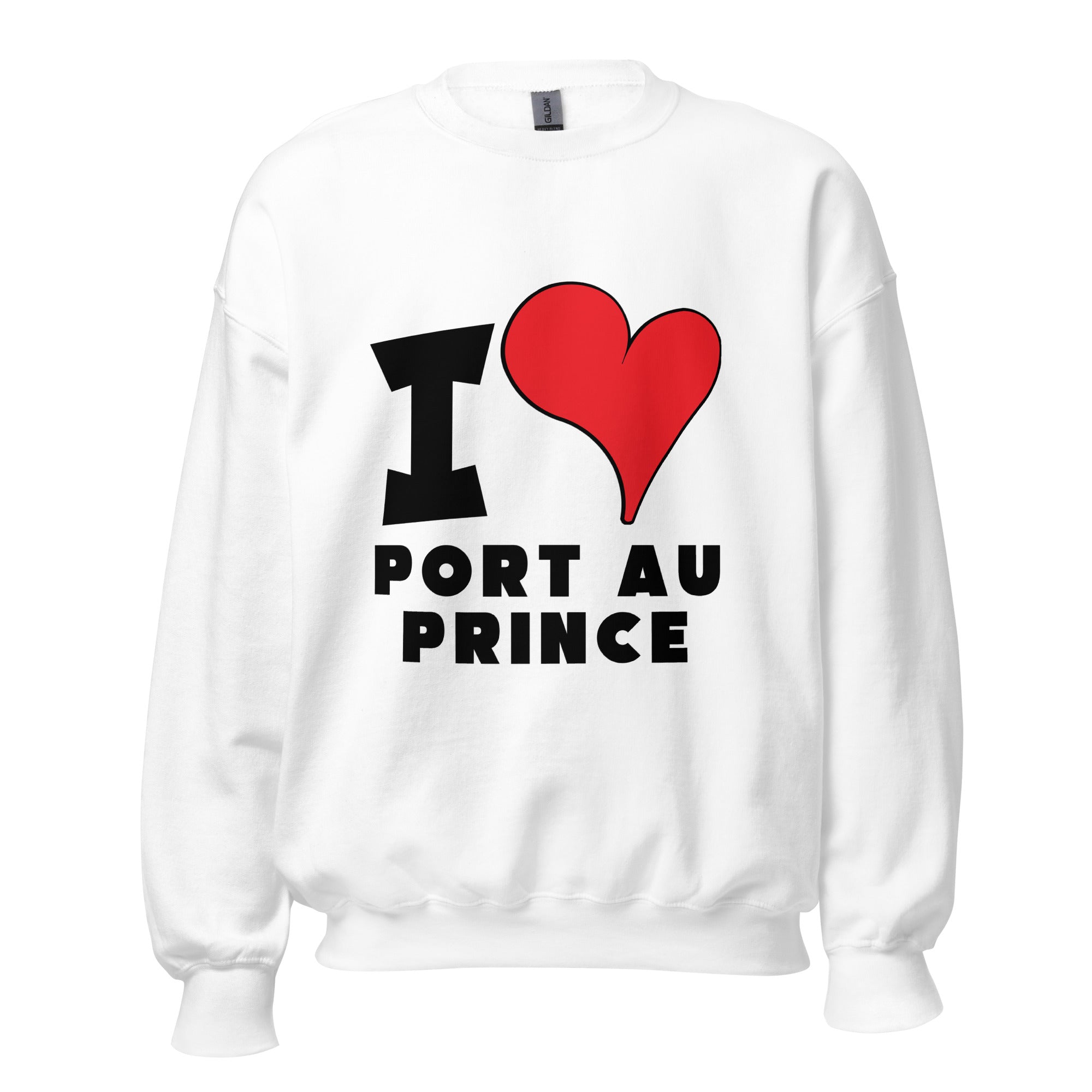 Unisex Sweatshirt - I Love Port-au-Prince Red