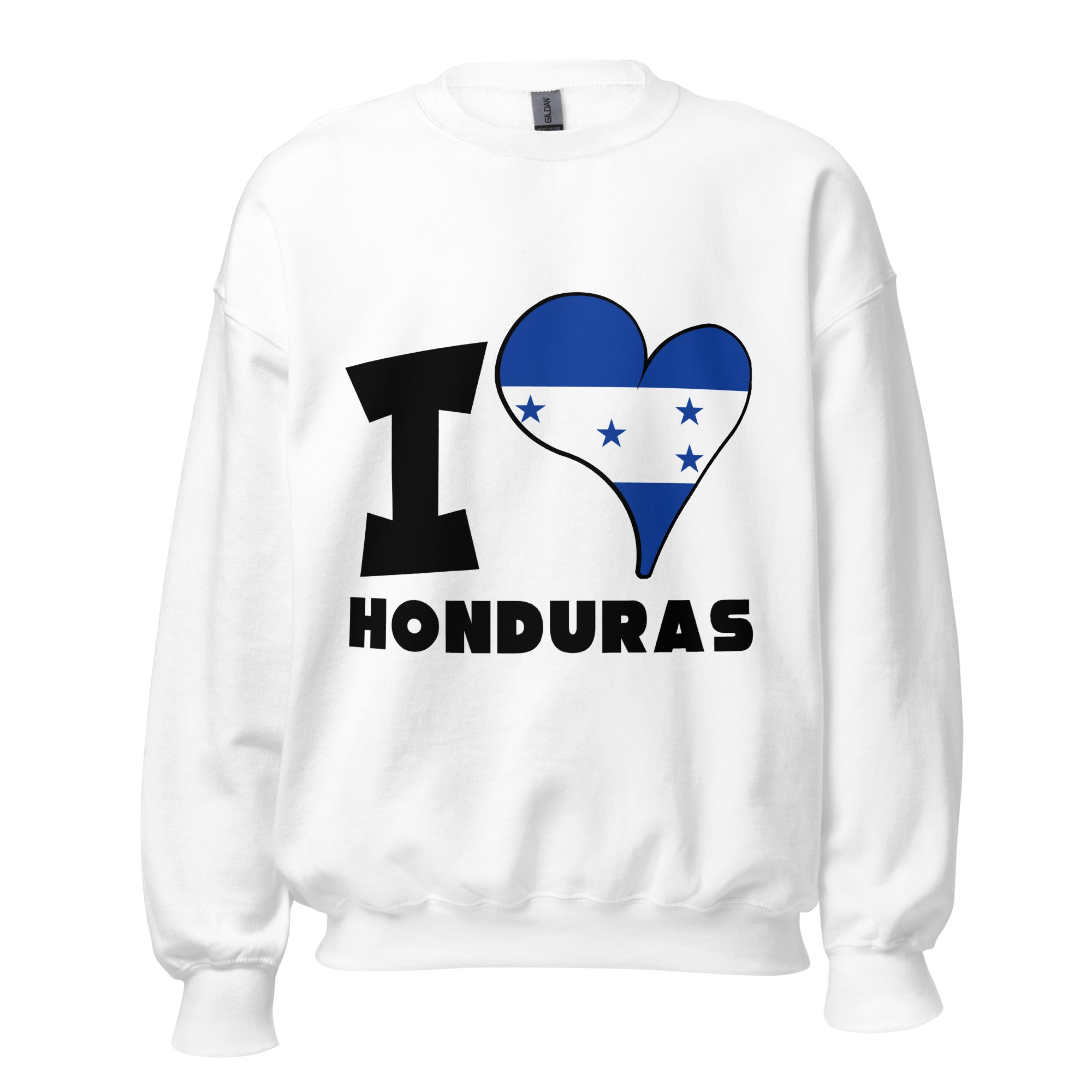 Unisex Sweatshirt - I Love Honduras Flag