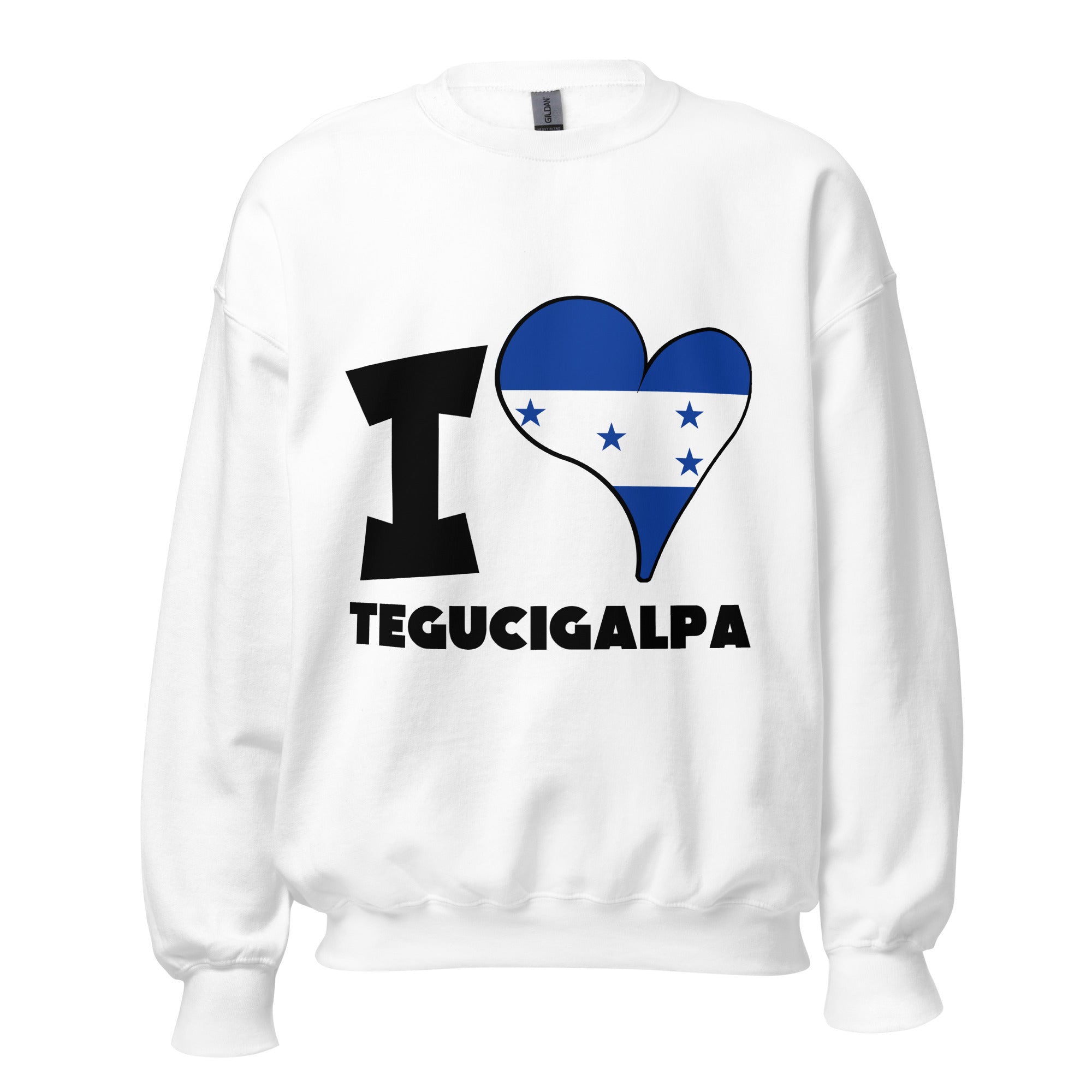 Unisex Sweatshirt - I Love Tegucigalpa Flag