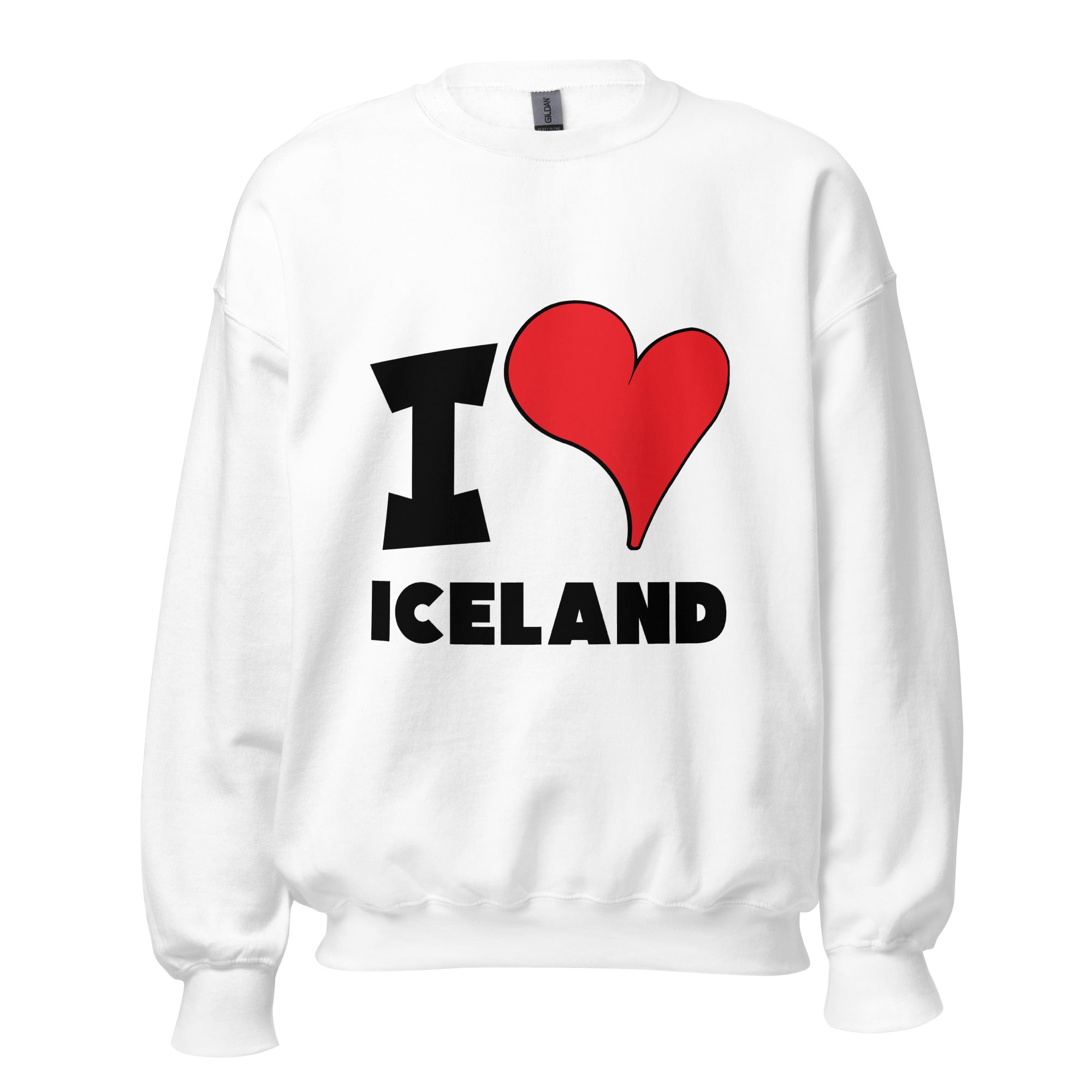 Unisex Sweatshirt - I Love Iceland Red