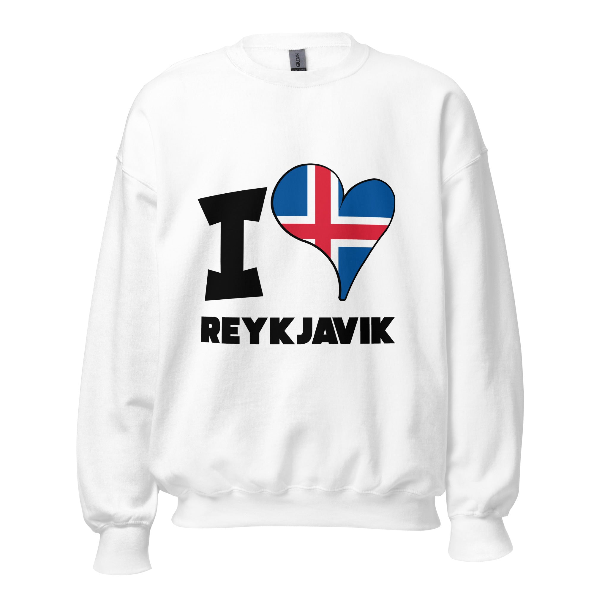 Unisex Sweatshirt - I Love Reykjavík Flag