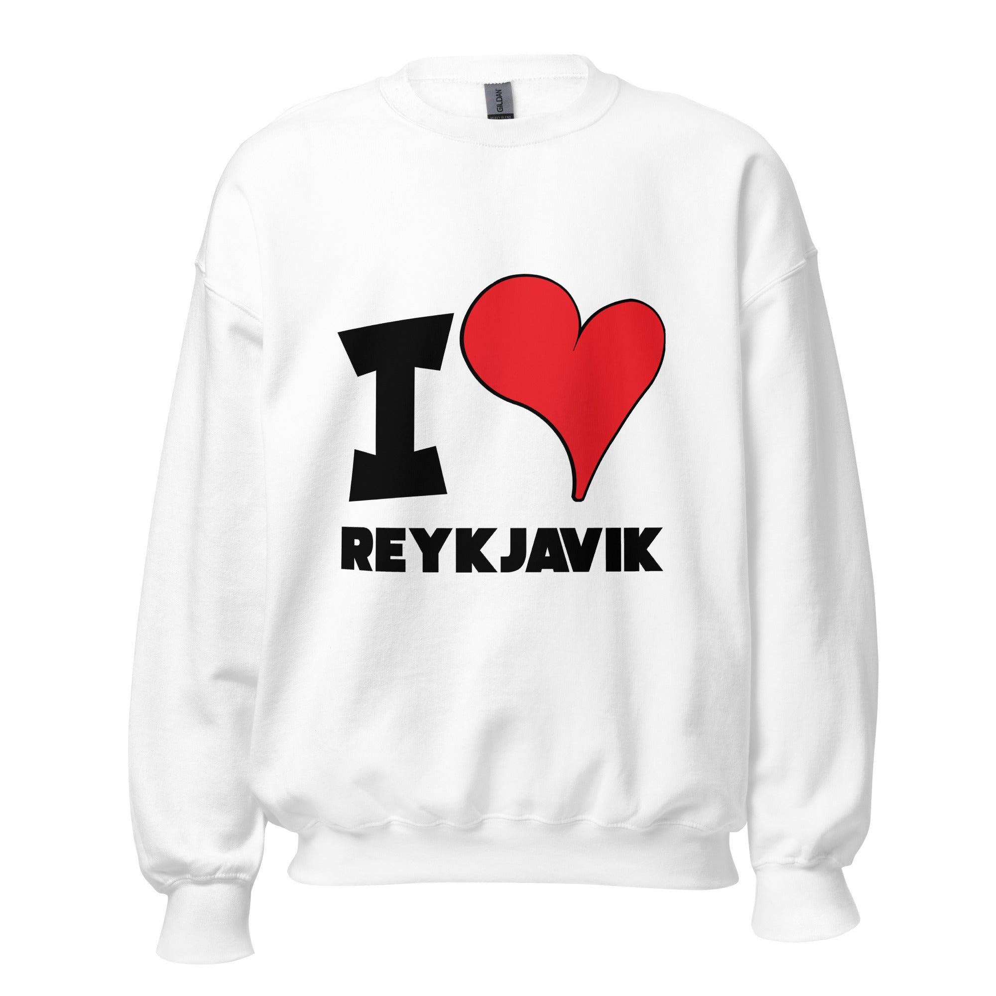 Unisex Sweatshirt - I Love Reykjavík Red